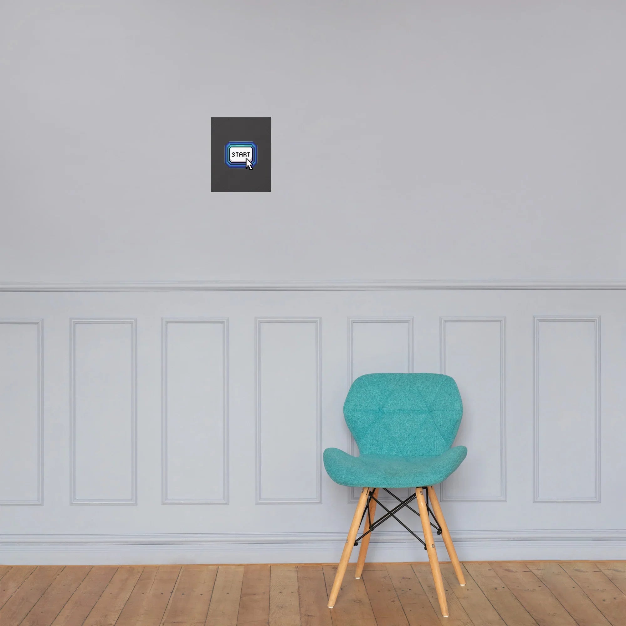 Start Button Pixel Art – Retro Minimal Gaming Design - RaZits
