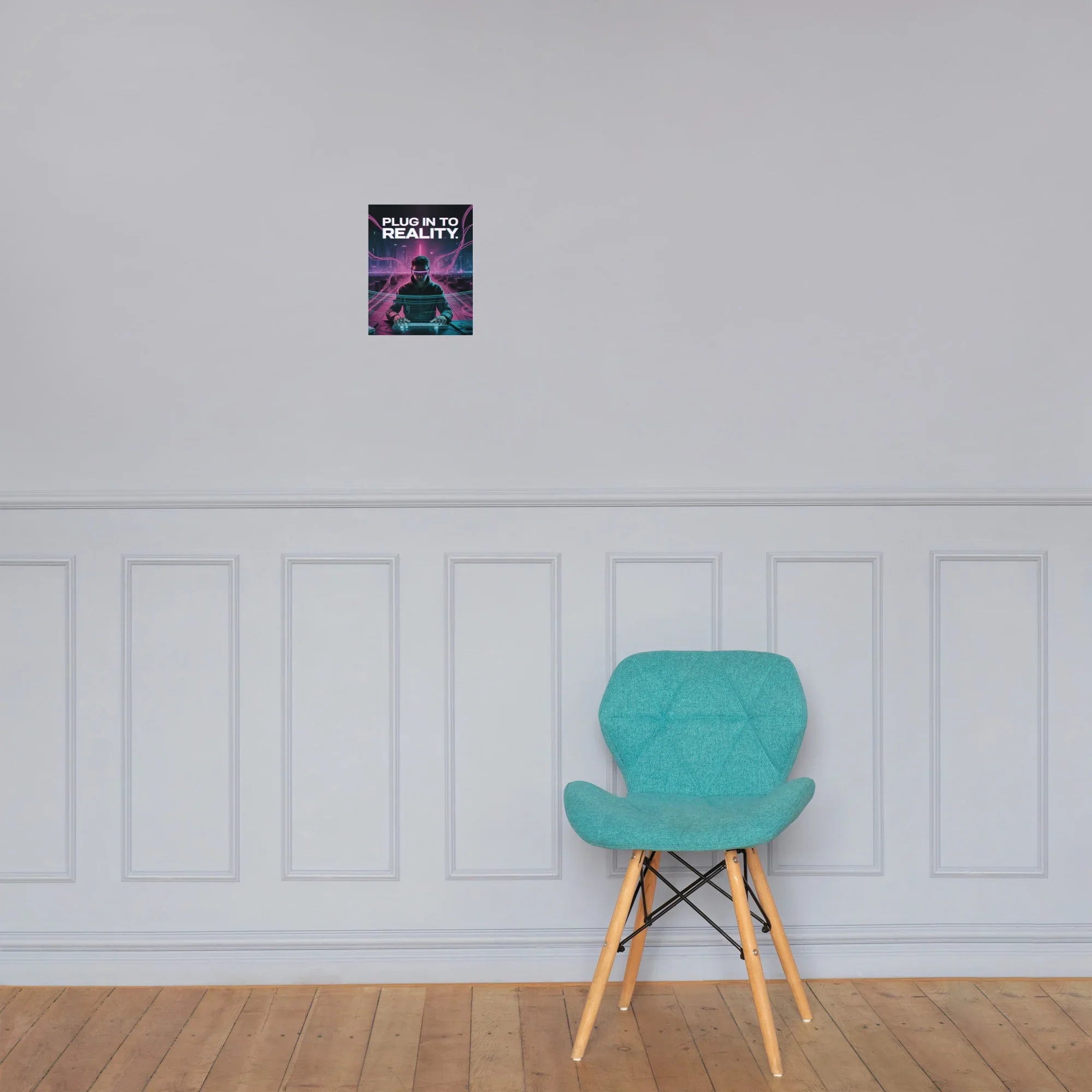 Plug In To Reality Cyberpunk Gaming Wall Art – VR Aesthetic Room Decor - RaZits