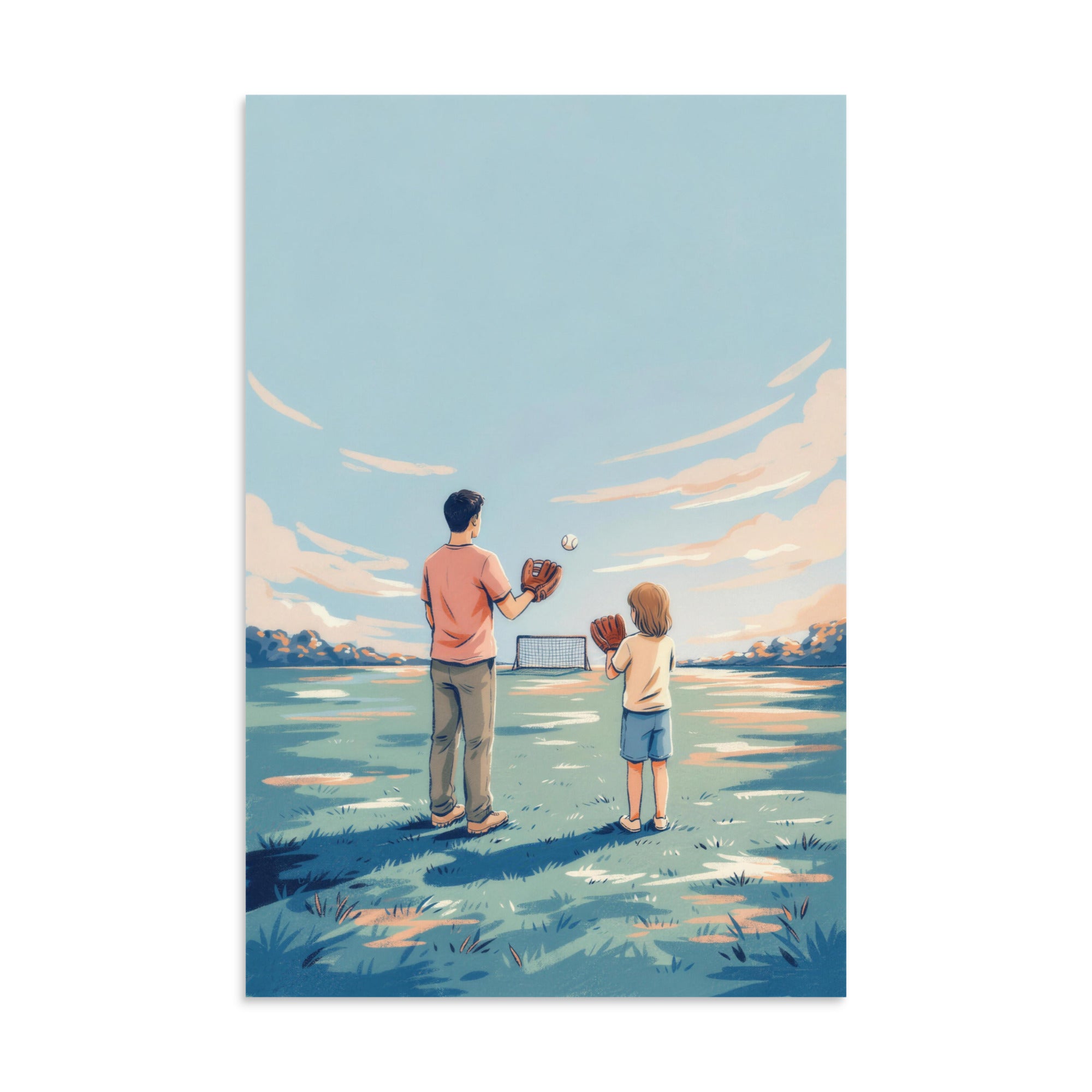 The Distance Between Two Gloves — unframed 8×12 inch portrait poster, genuine Printful front mockup