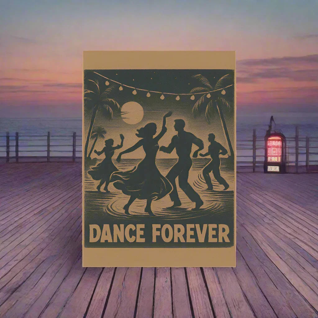 Dance Forever Poster – Vintage Beach Boogie Aesthetic - RaZits