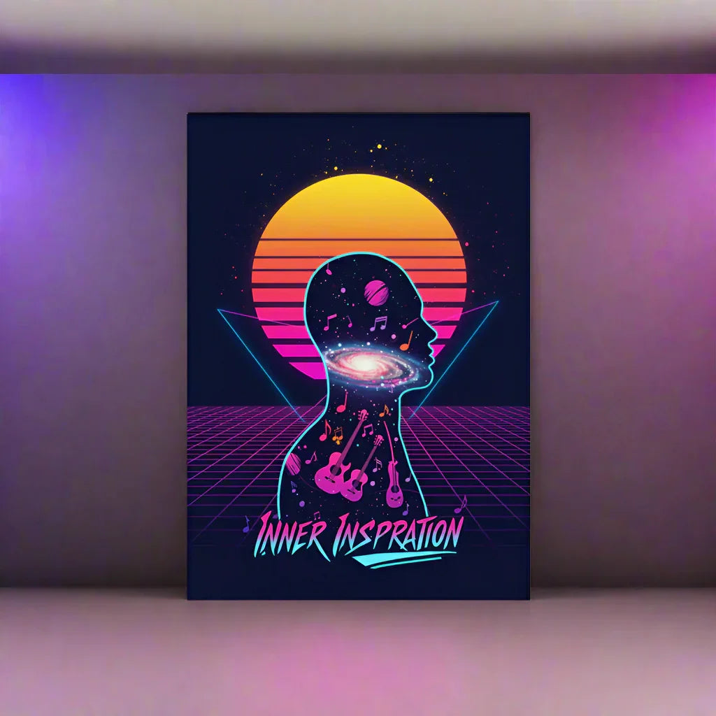 Inner Inspiration Poster – Cosmic Retro Music Mind Art - RaZits