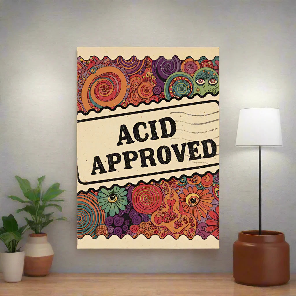 Acid Approved Poster – Psychedelic Trippy Art - RaZits