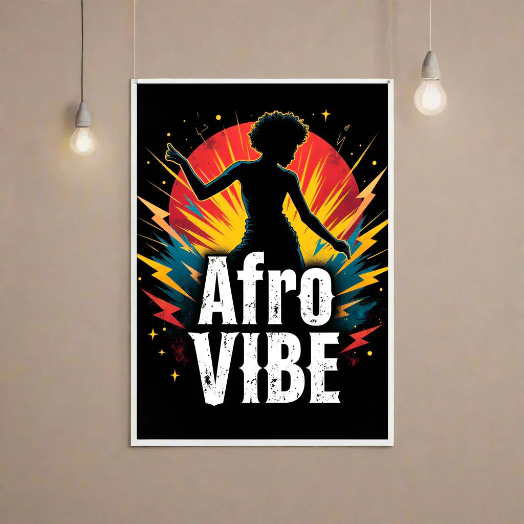 Afro Vibe Poster – Bold Dance & Music Energy - RaZits