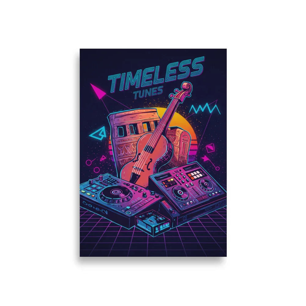 Timeless Tunes Poster – Vintage Meets Future Vibes - RaZits