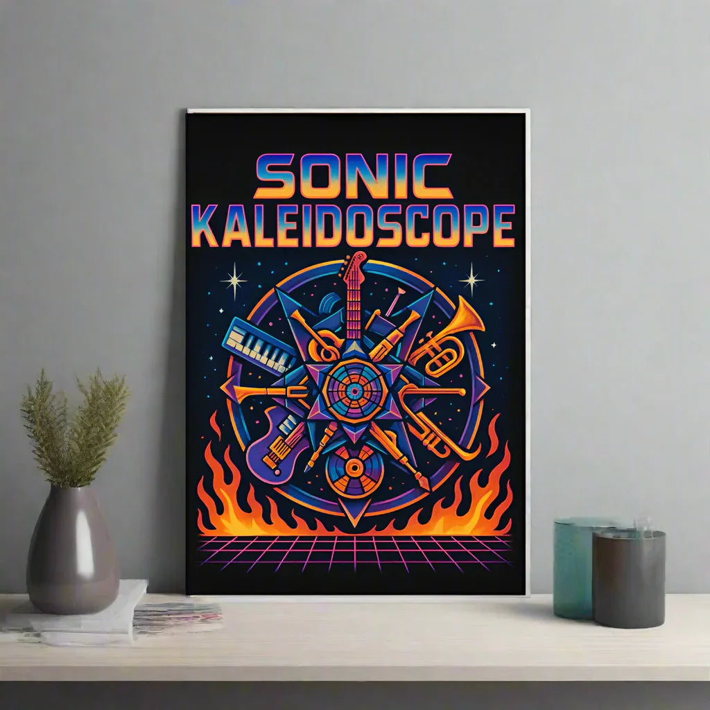 Sonic Kaleidoscope Poster – Psychedelic Music Art - RaZits