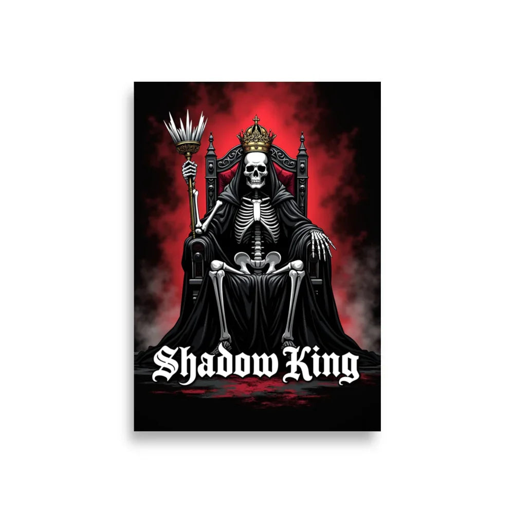 Shadow King Poster – Gothic Skull Art - RaZits