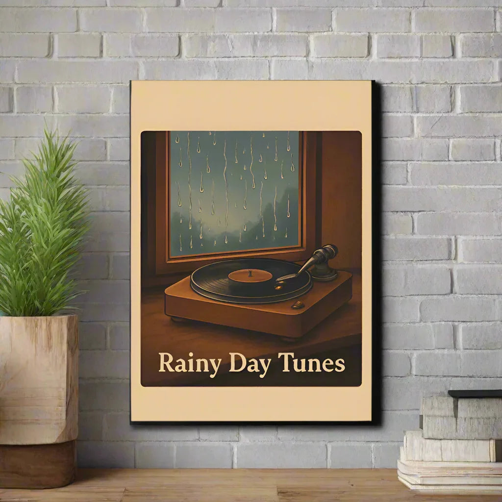 Rainy Day Tunes Poster – Chill Vinyl Vibes - RaZits