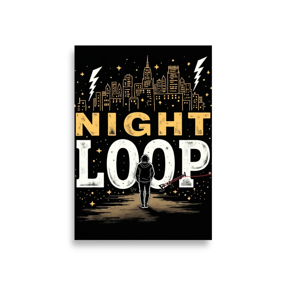 Night Loop Poster – Urban Lo-Fi Mood - RaZits