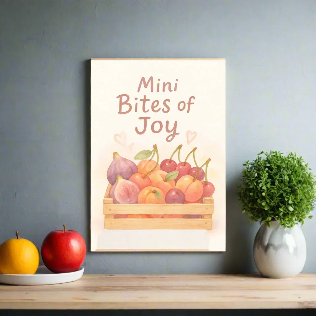 Mini Fruit Crate Art Print – Bites of Joy Watercolor Illustration - RaZits