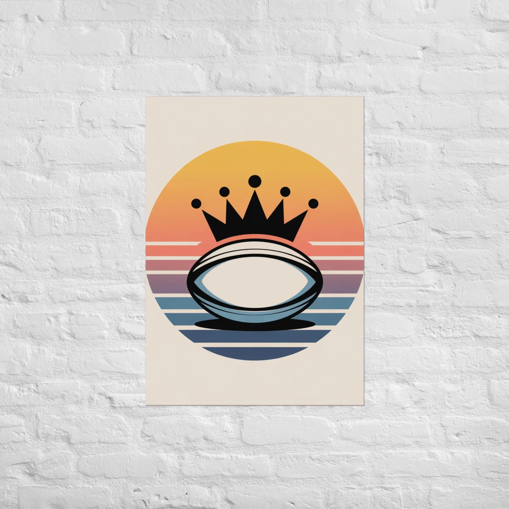 Rugby Sunset Poster – Sport Landscape Wall Art - RaZits