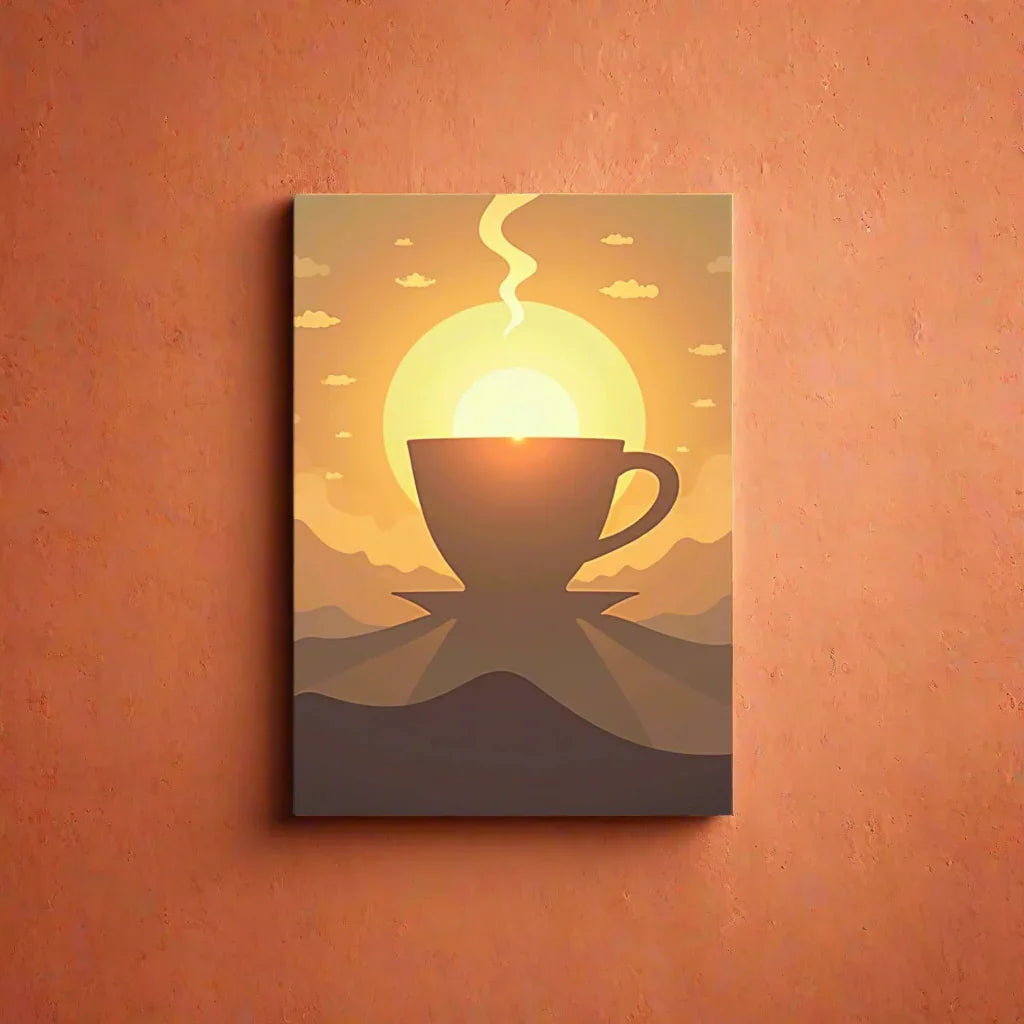 Sunrise Brew Wall Art – Coffee and Light Poster - RaZits