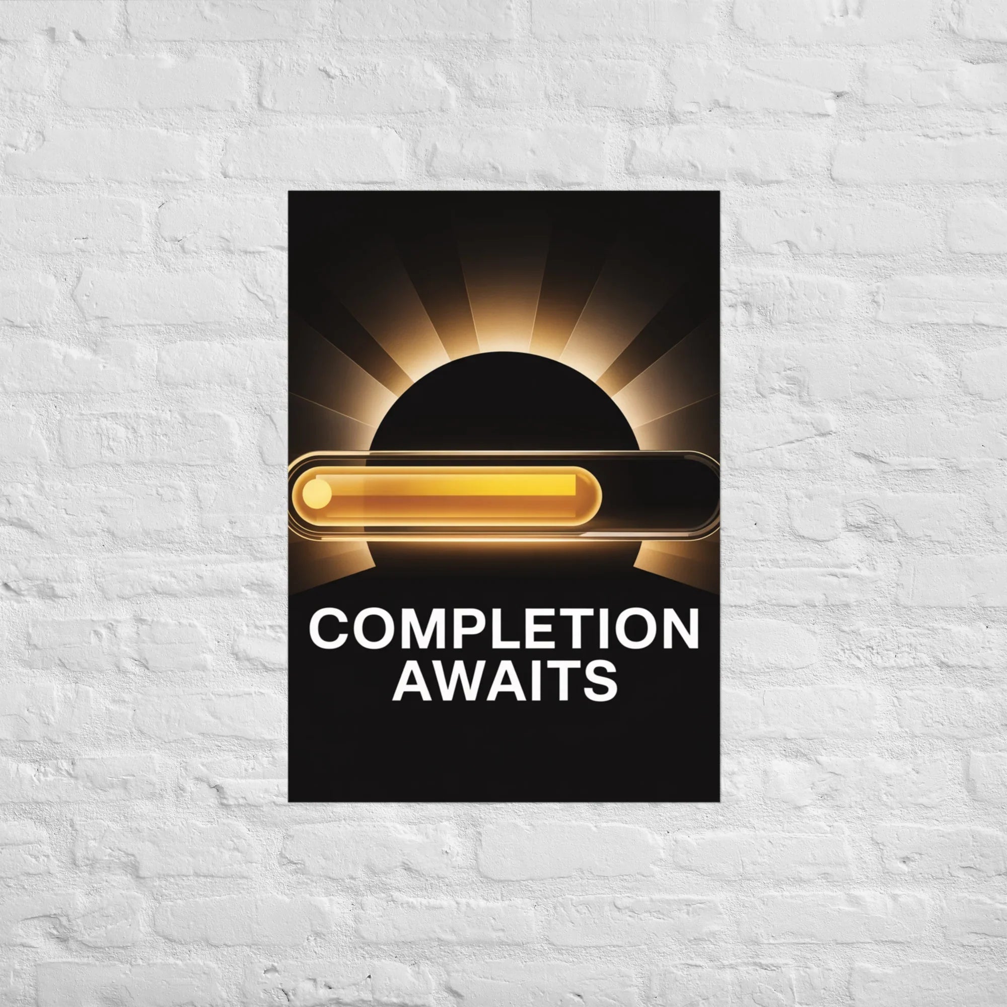 Completion Awaits – Minimalist Gaming Progress Poster for Motivated Gamers - RaZits