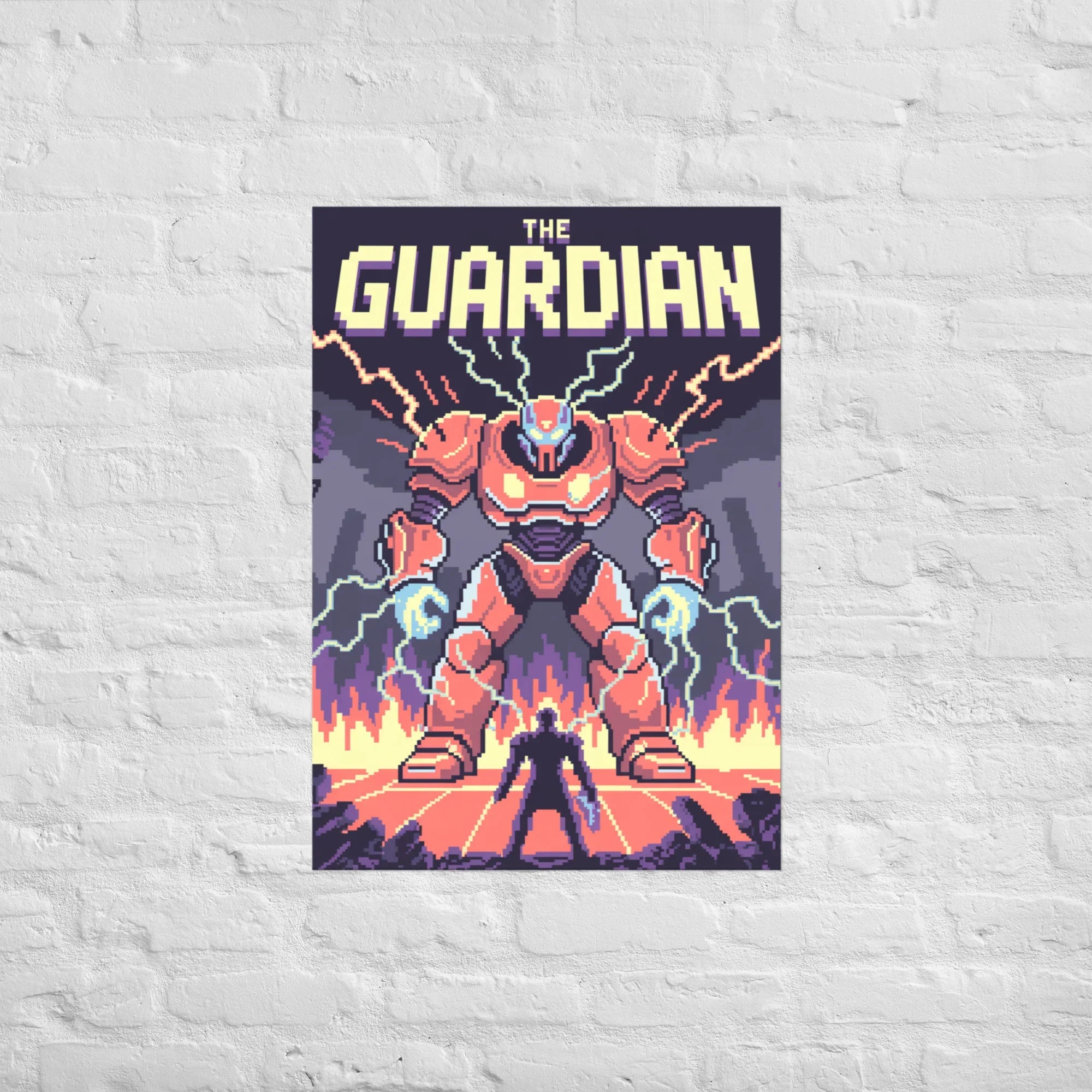 The Guardian – Pixel Mecha Showdown Poster - RaZits