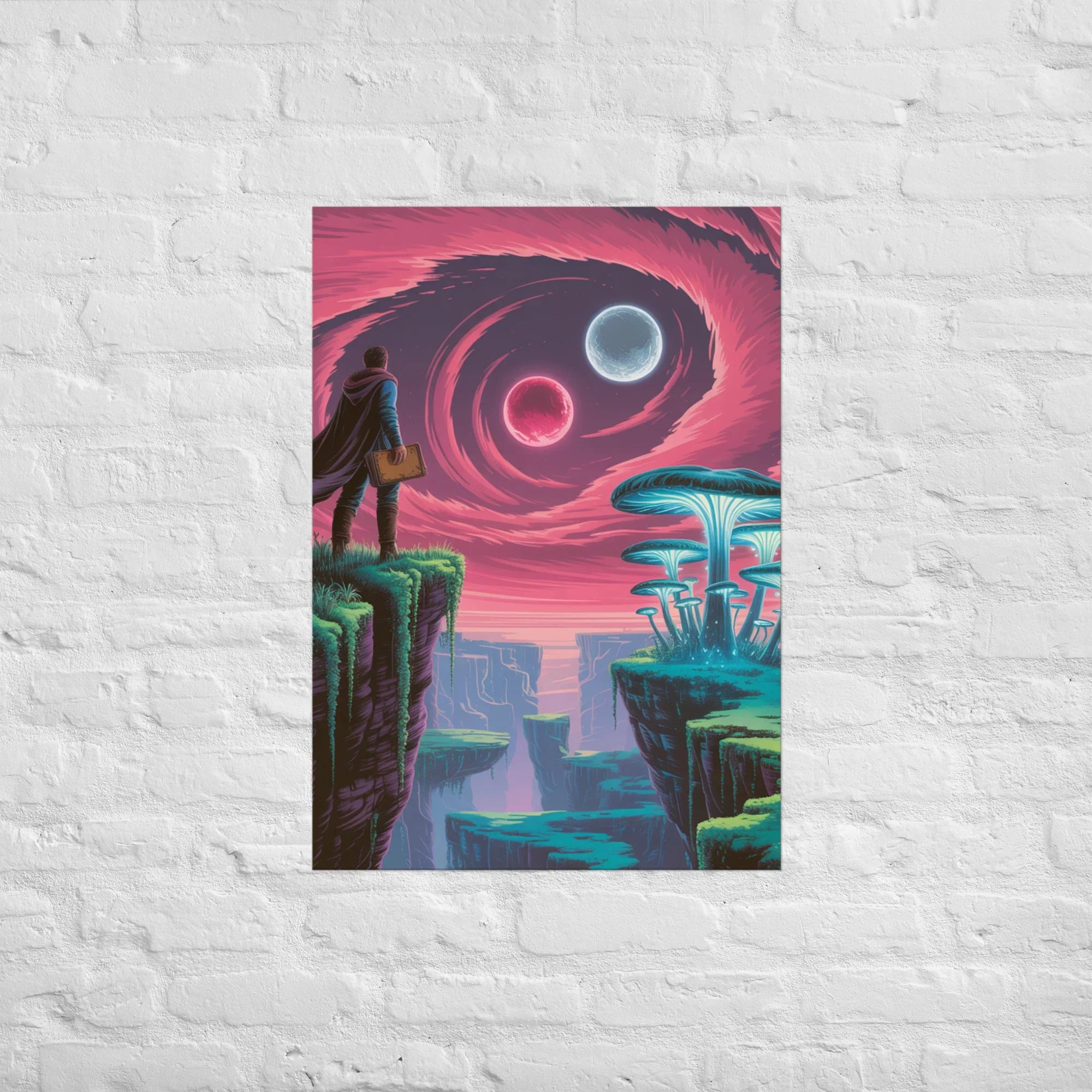 Celestial Explorer Fantasy Landscape Poster - RaZits