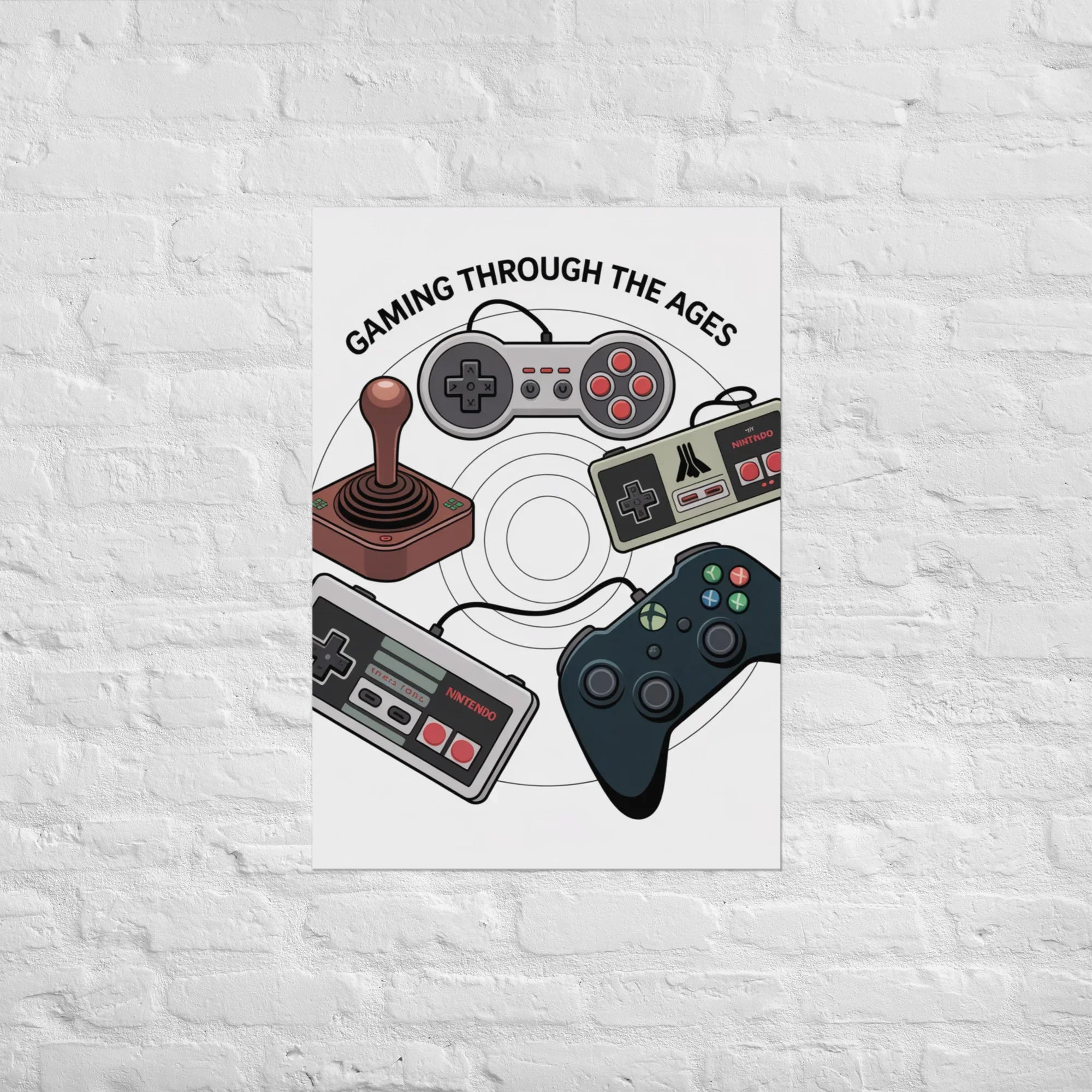 Gaming Through the Ages – Epic Gamer Room Decor Wall Art - RaZits