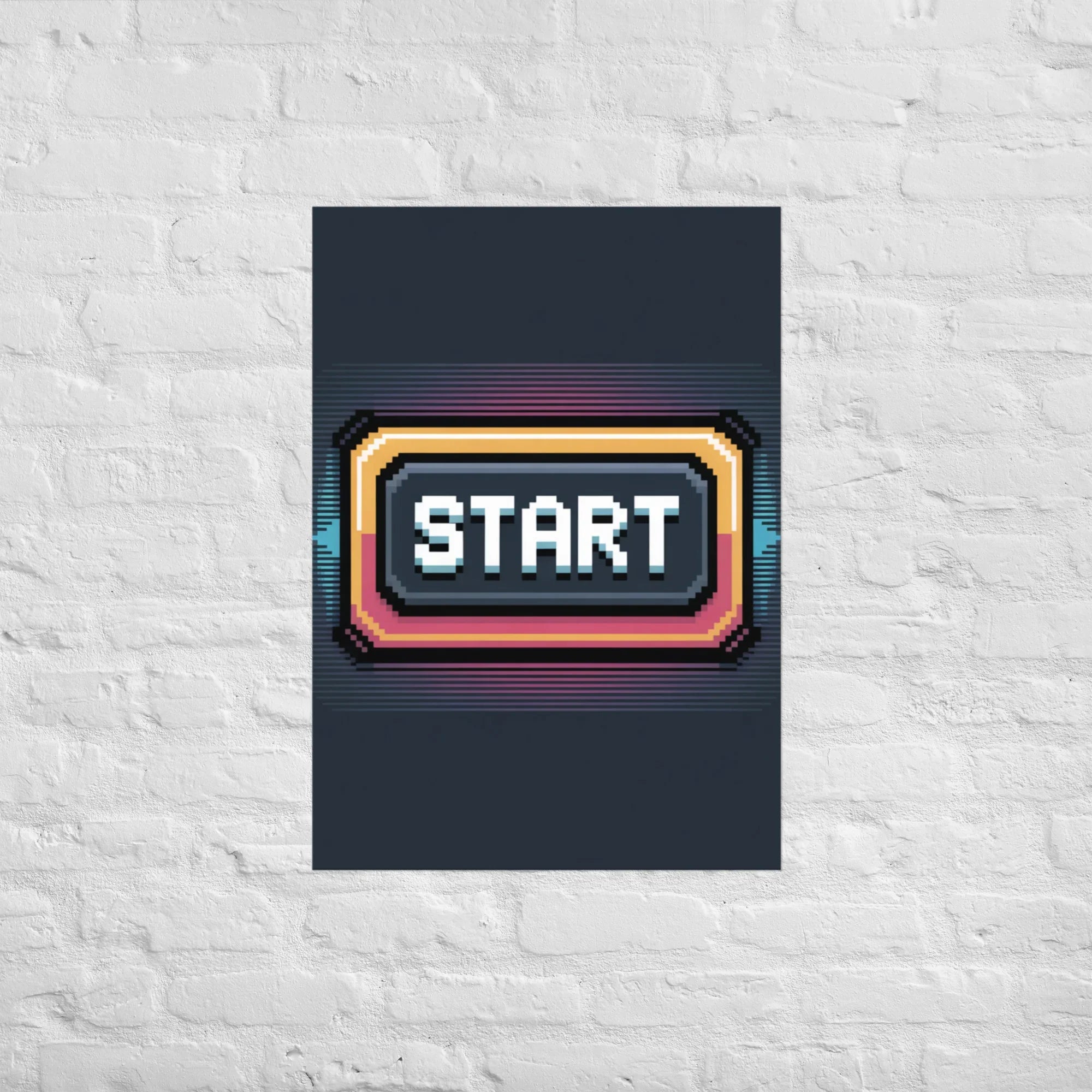 START – Retro Pixel Gaming Artwork for Arcade Lovers - RaZits