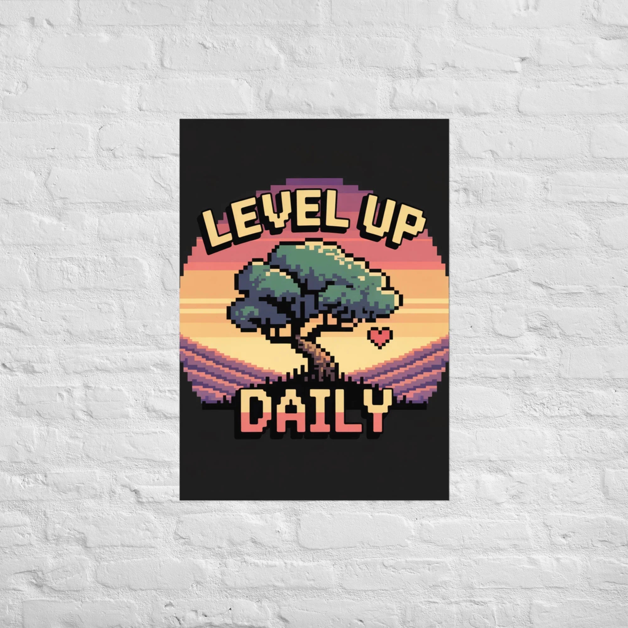Level Up Daily – Motivational Pixel Art for Retro Gamers - RaZits