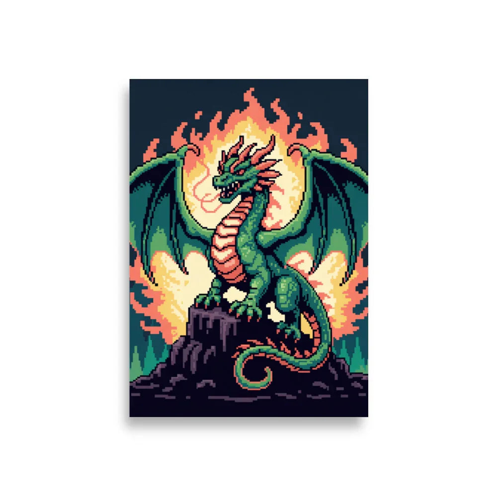 Inferno Dragon – Epic Pixel Fantasy Art for RPG Gamers - RaZits