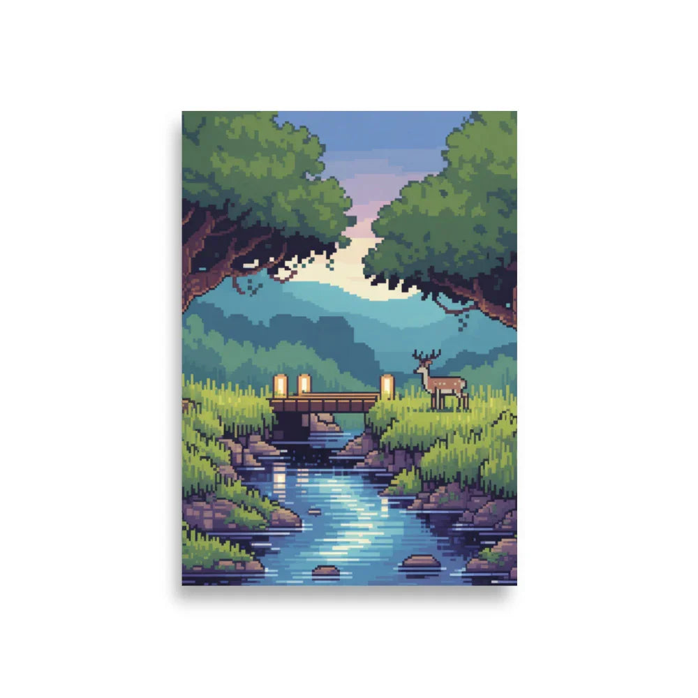 Whispering Grove – Pixel Forest Adventure Art Print - RaZits