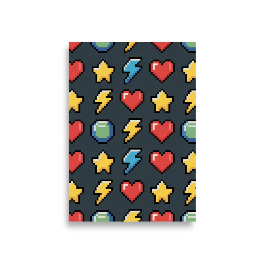 Pixel Pulse Retro Gaming Wall Art – 8-Bit Arcade Aesthetic Pattern - RaZits