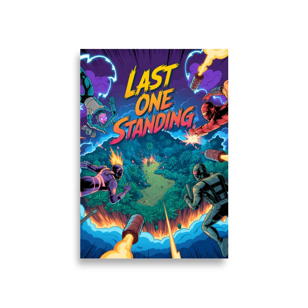 Last One Standing – Battle Royale Comic Action Gaming Poster - RaZits