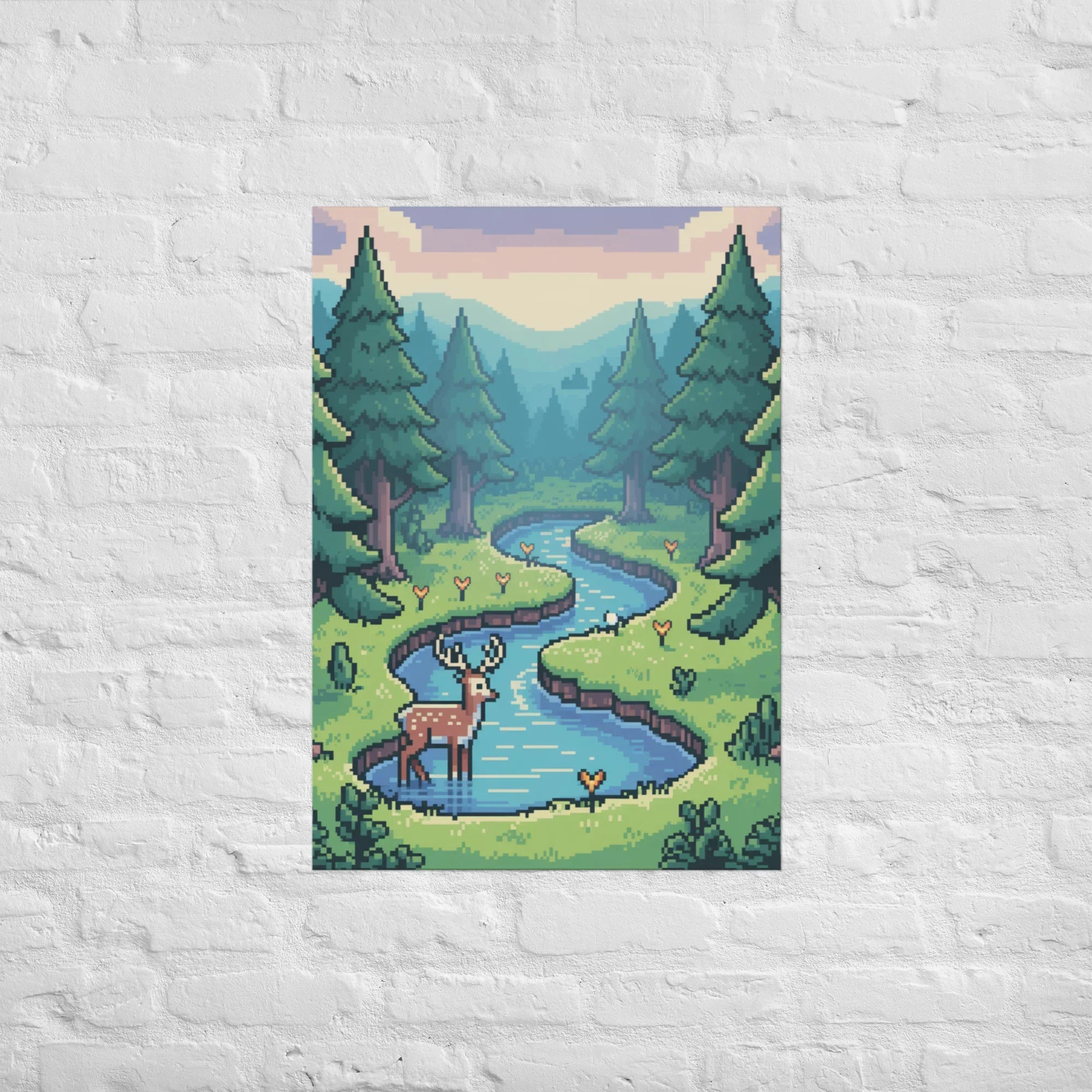 Pixel Art Landscape – Cozy Nature Gaming Wall Art for Indie-Game Lovers - RaZits