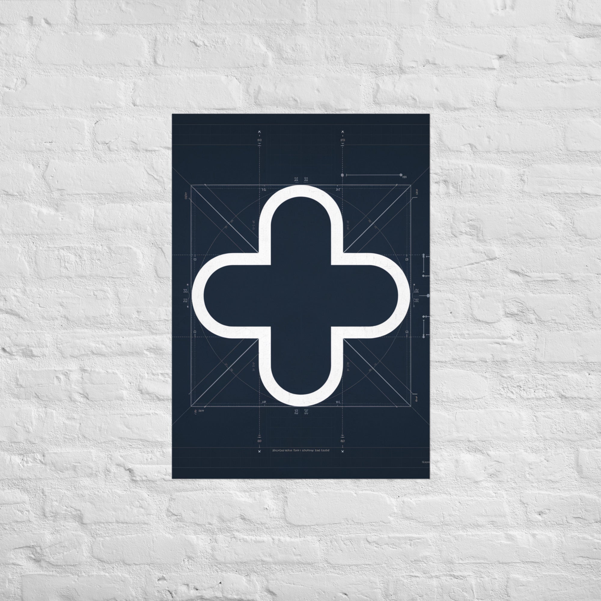 Blueprint D-Pad controller poster styled on gaming room wall