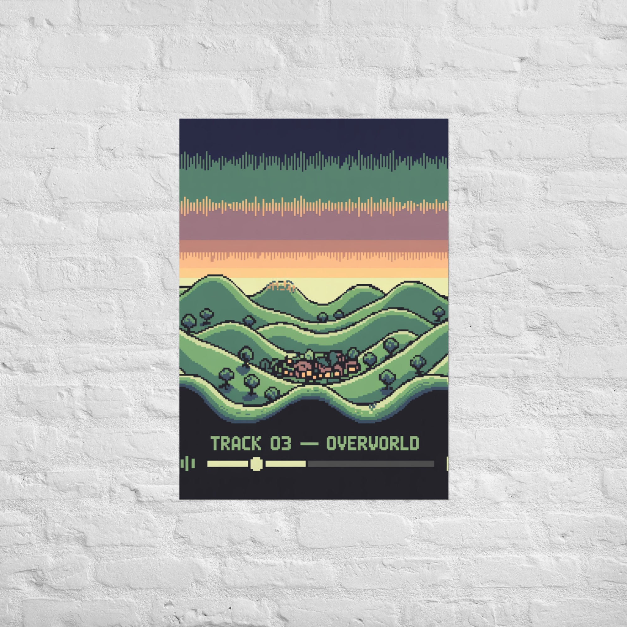 Signal and Noise chiptune wall art, A1