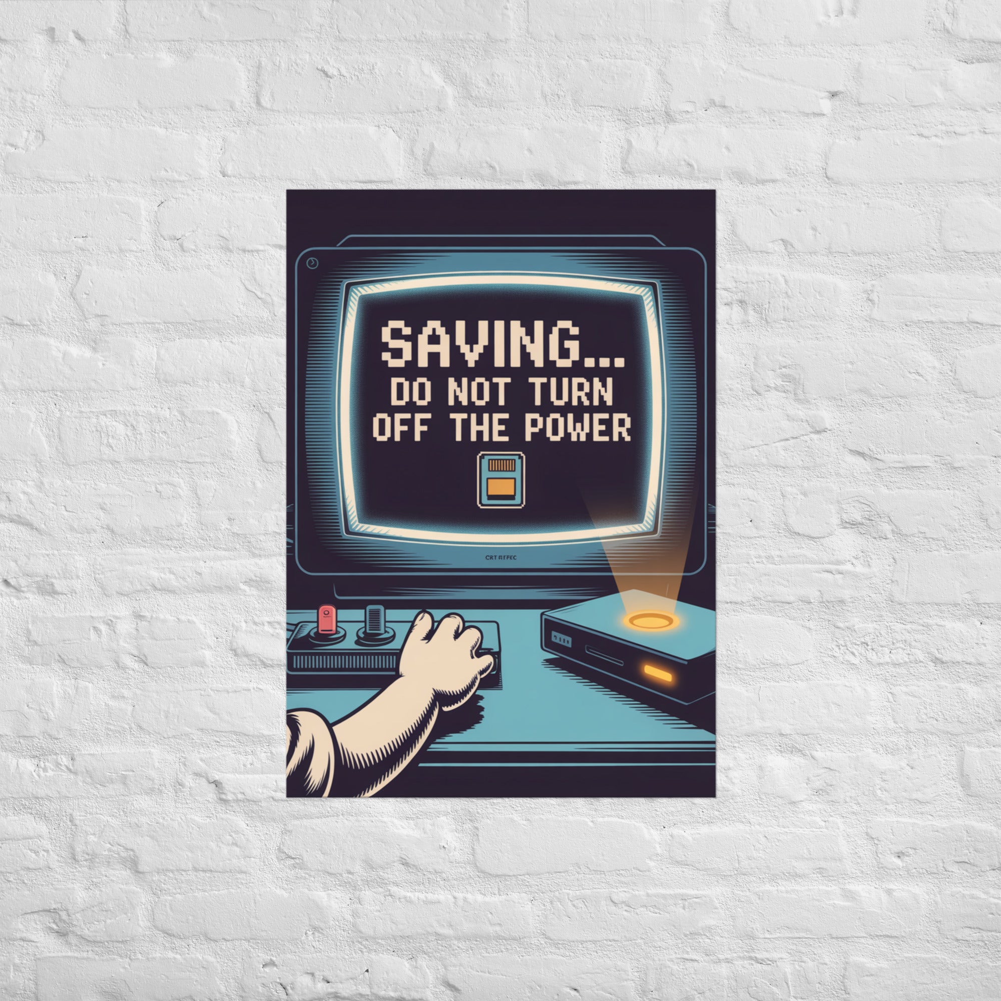 The Warning save screen wall art, A1