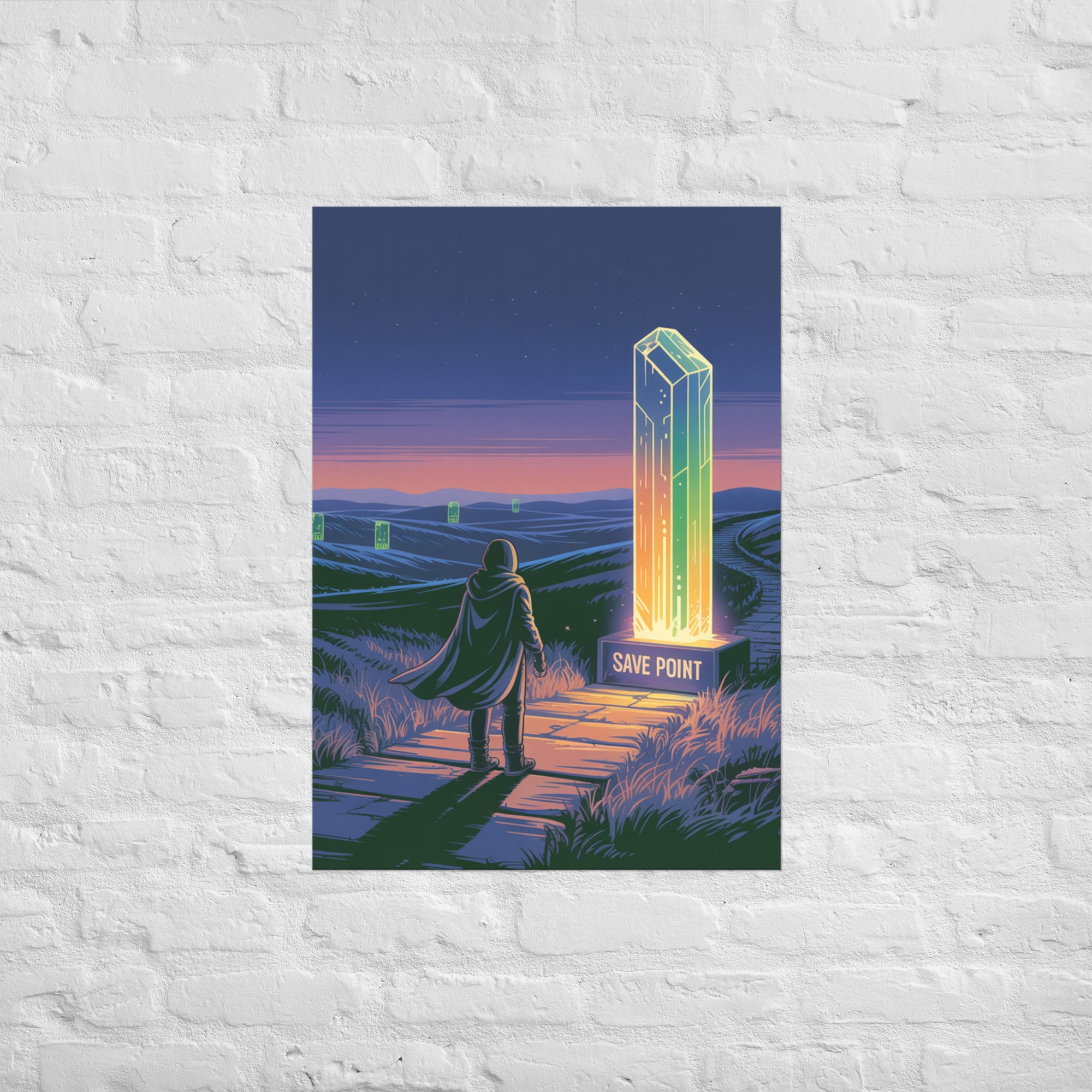 Waypoint save point wall art, A1