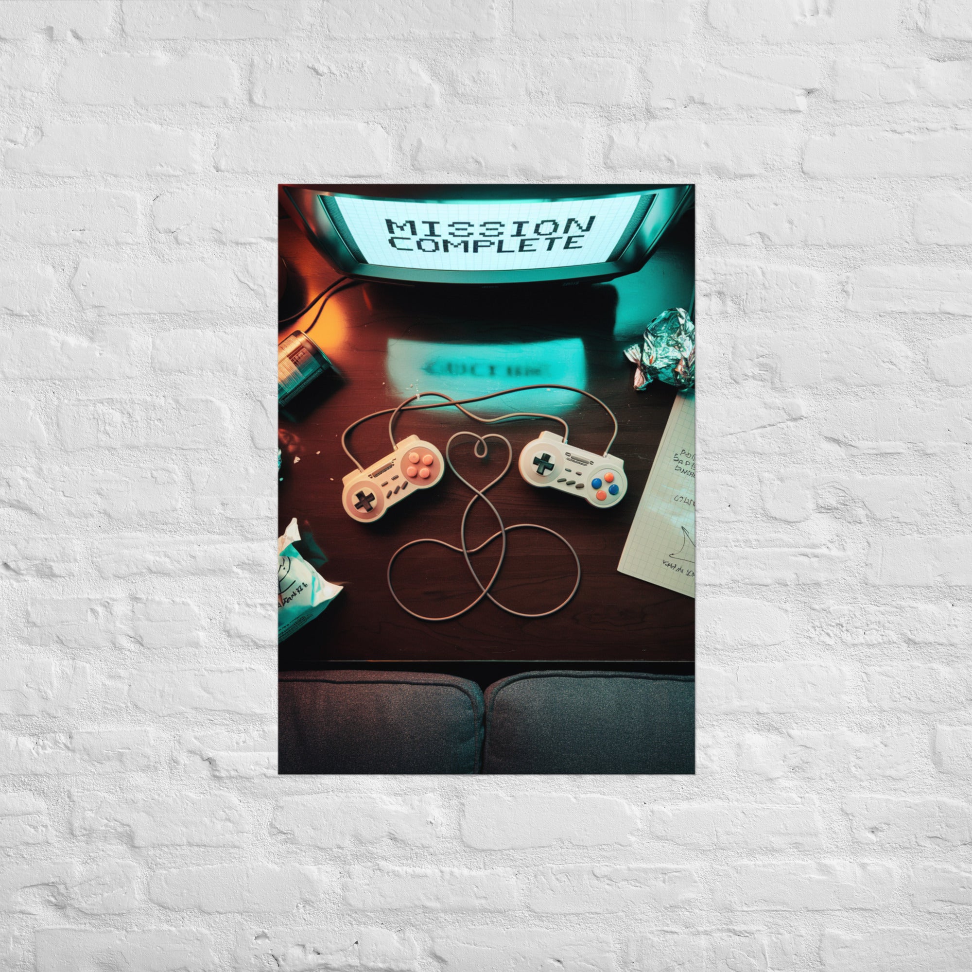 Shared Battlefield couch co-op wall art, A1