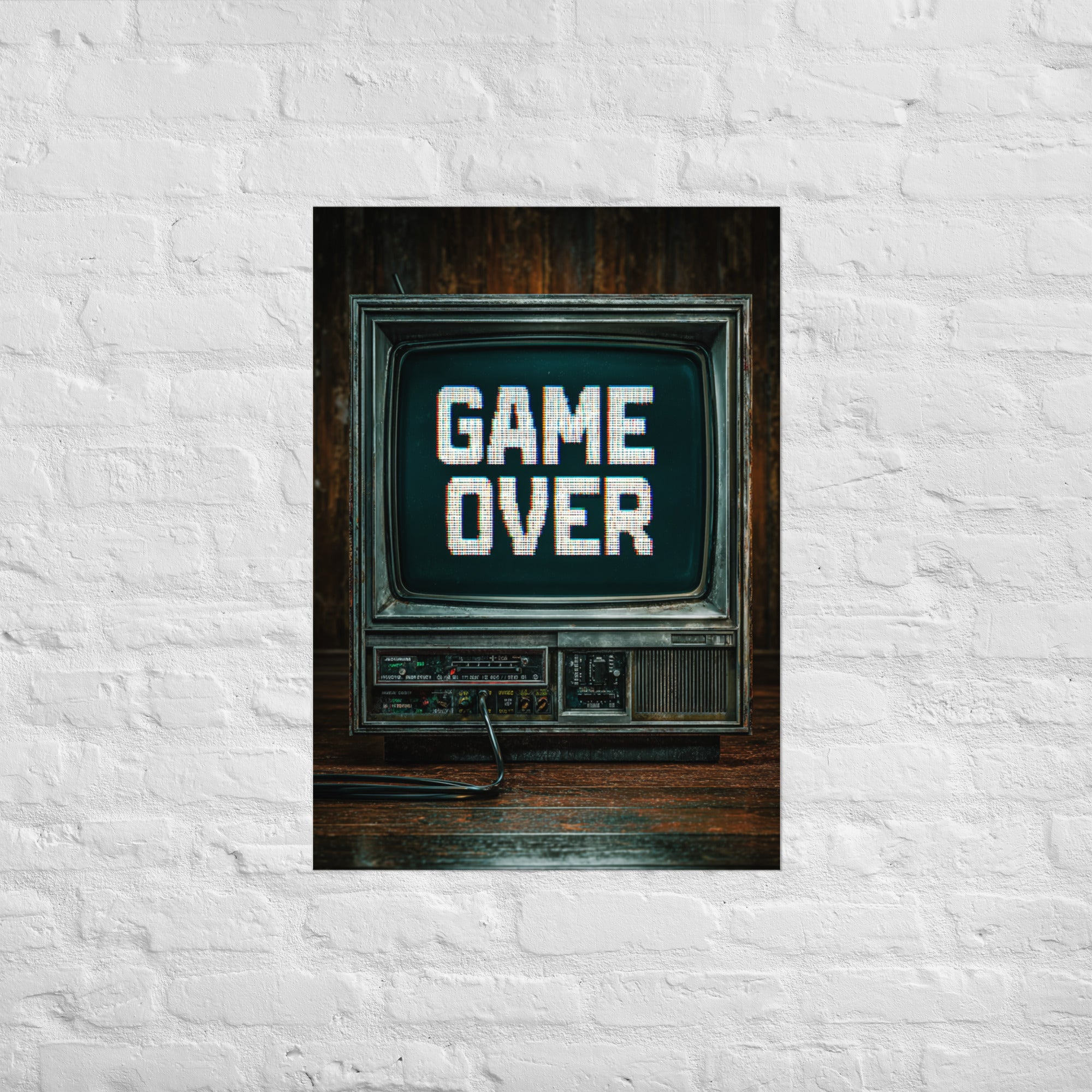 Screen That Ended Everything Game Over wall art, A1