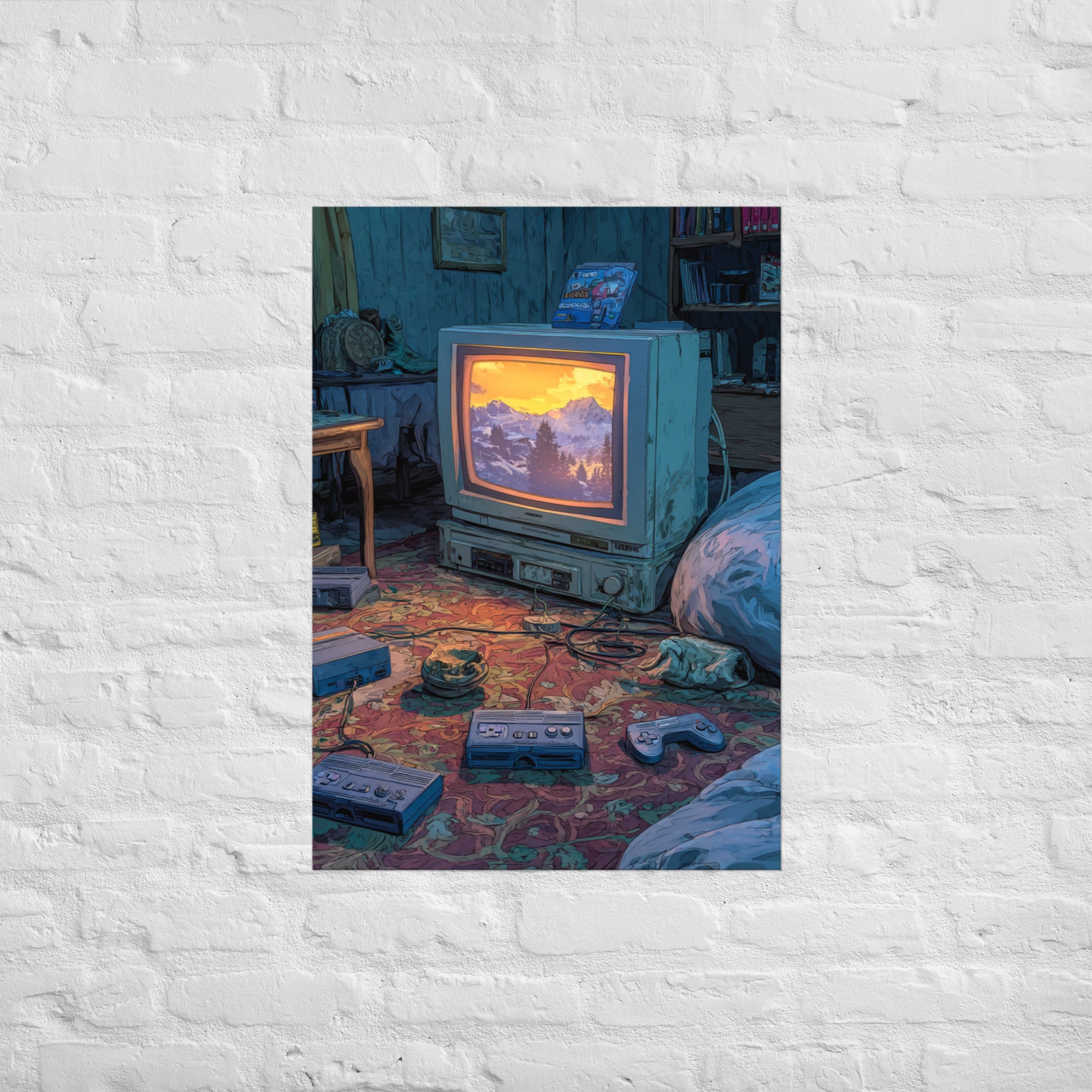 After Everyone Went Home retro gaming wall art, A1