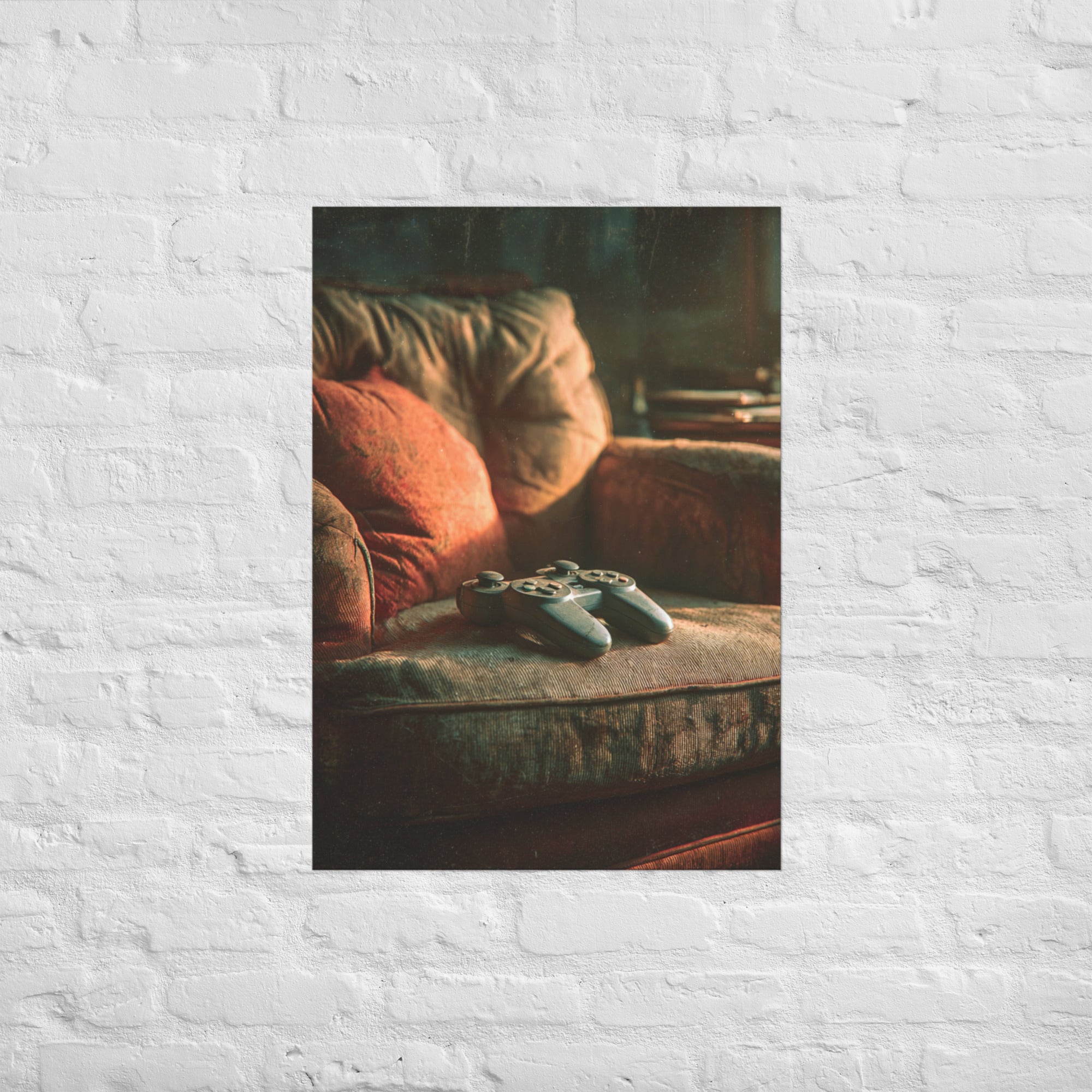 The Good Seat couch gaming wall art, A1