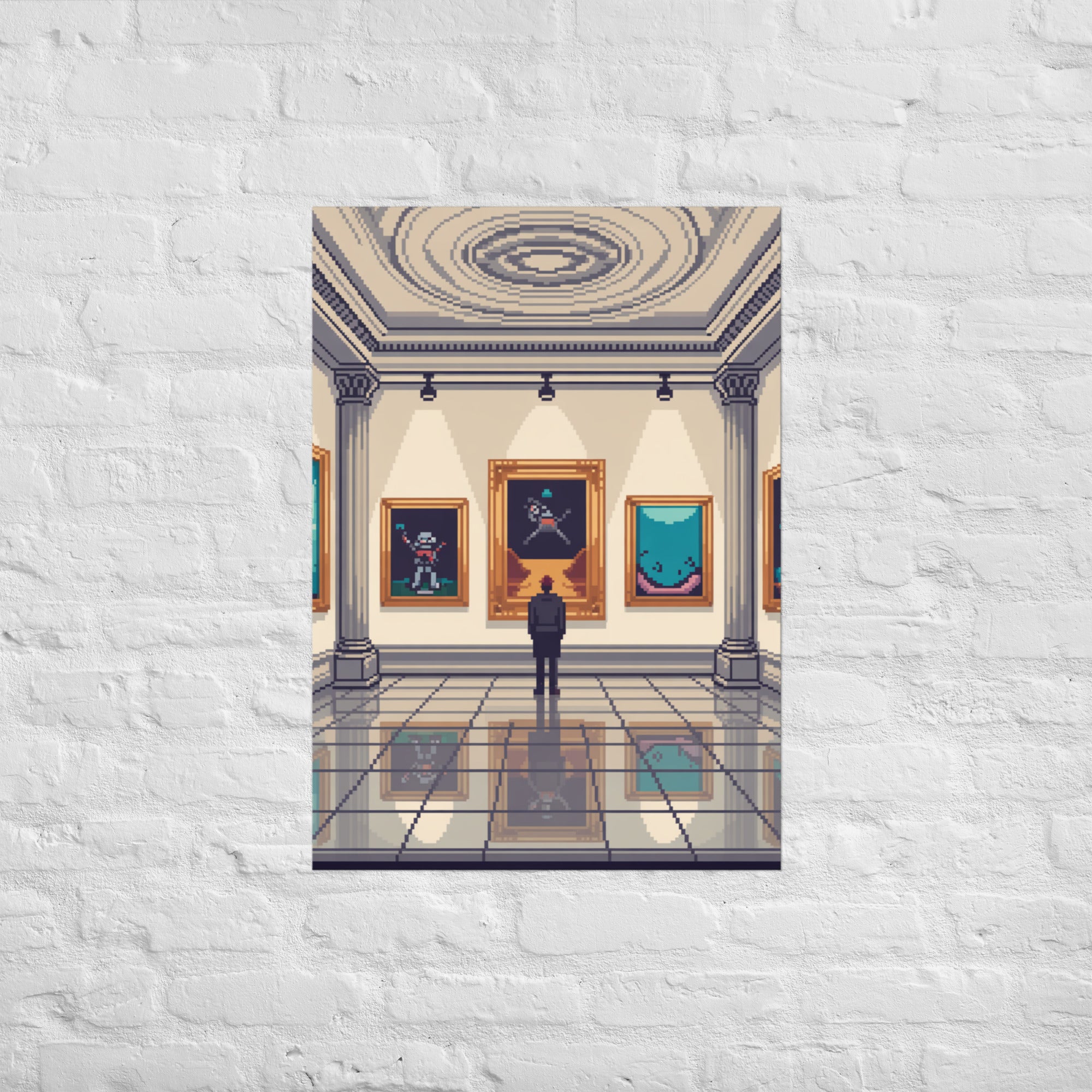 Museum of Unplayable Hours 8-bit gallery wall art, A1