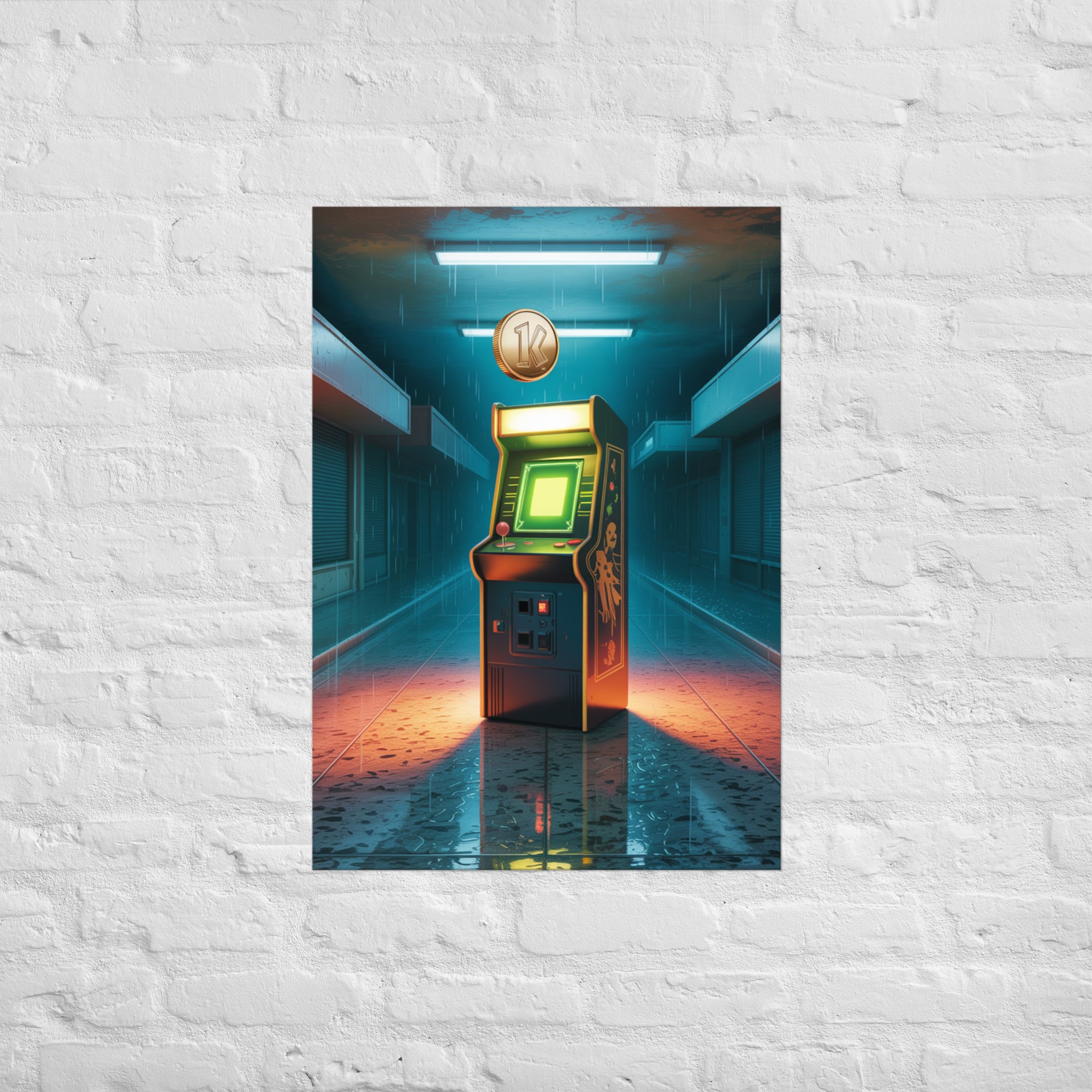 The Last Quarter arcade cabinet wall art, A1