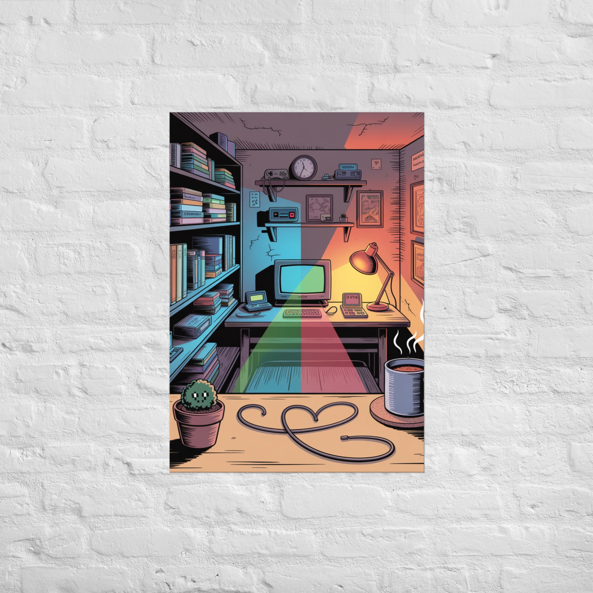 The Shrine at Midnight retro gaming wall art, A1