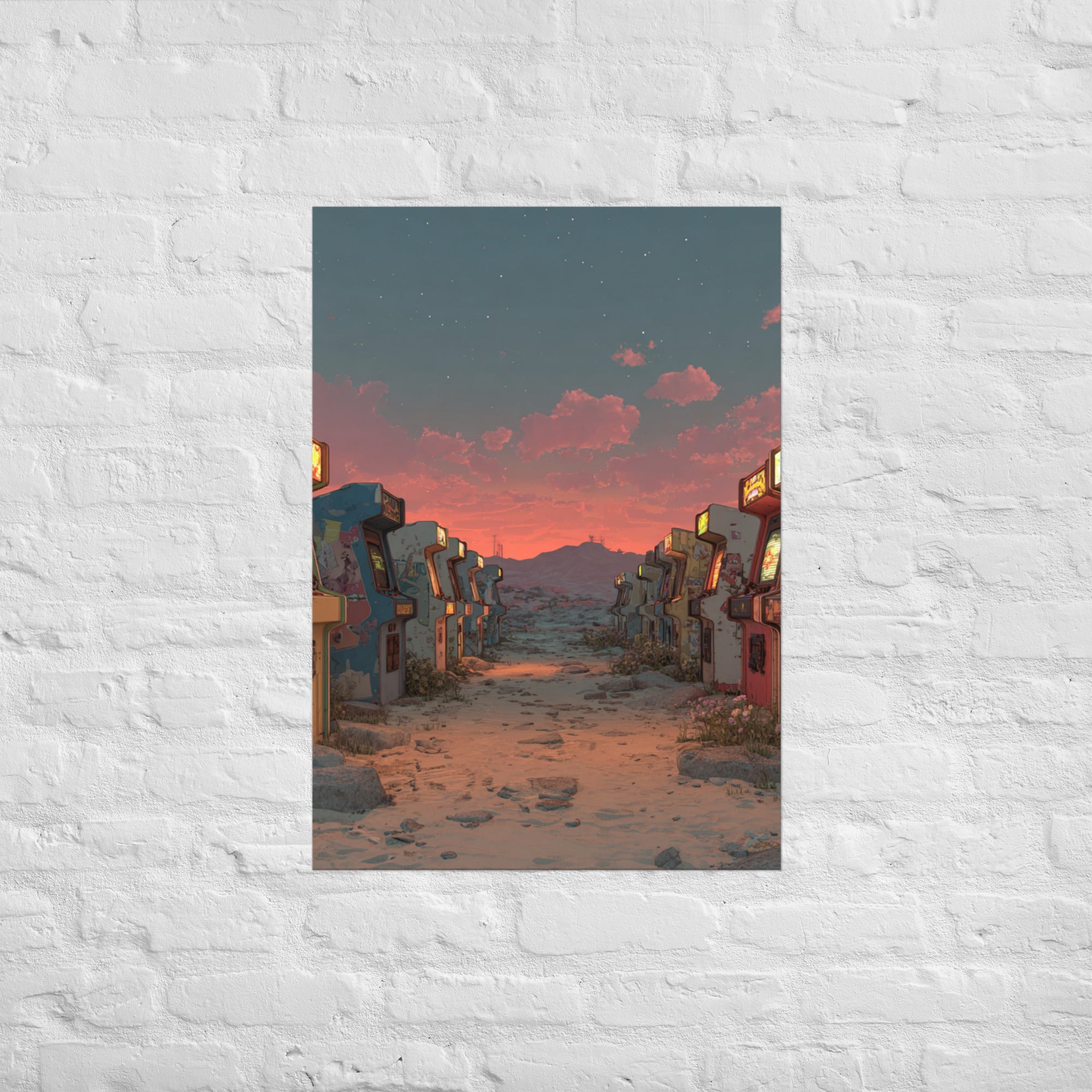 The Marquee Boneyard vintage arcade wall art, A1