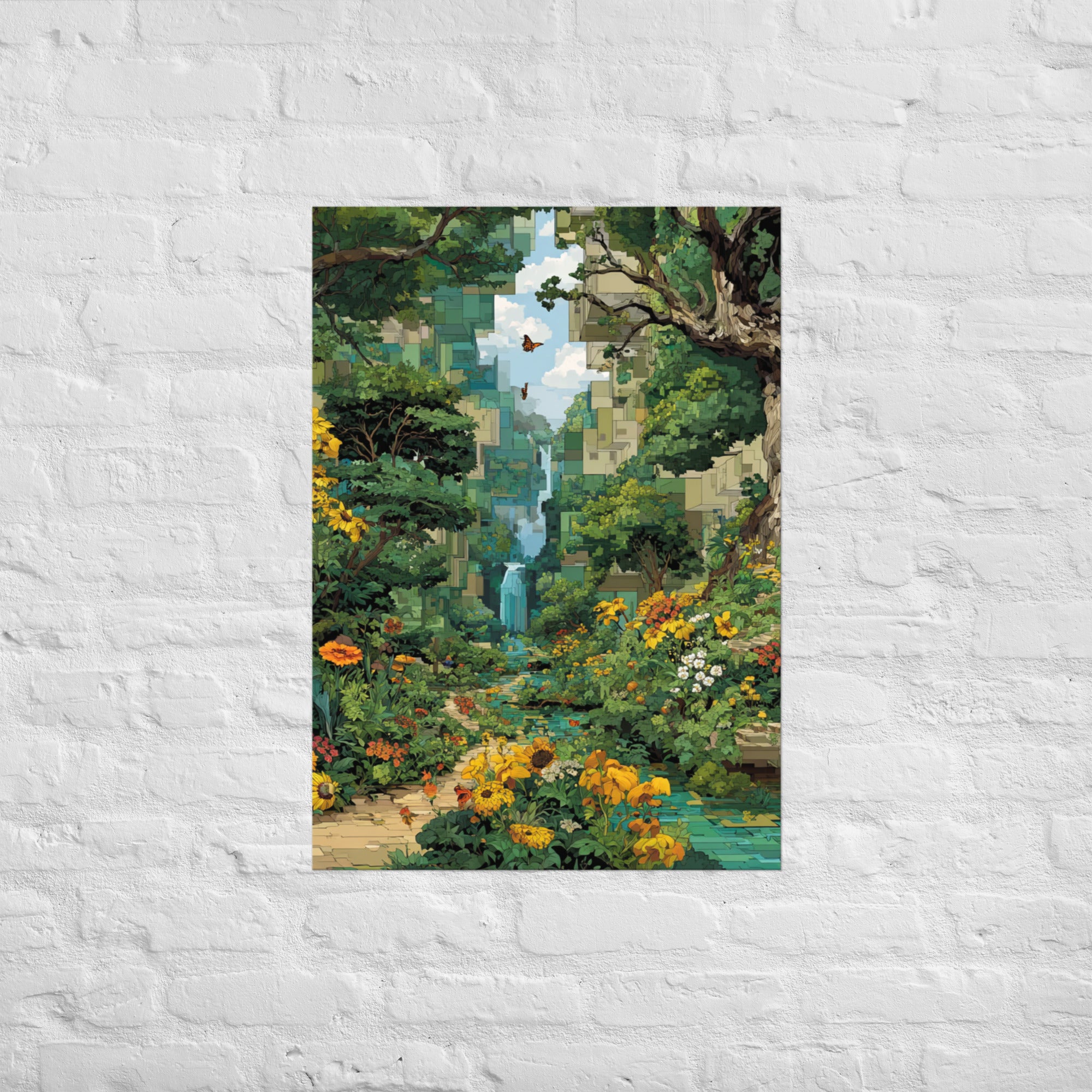 Resolution Garden pixel gallery wall art, A1