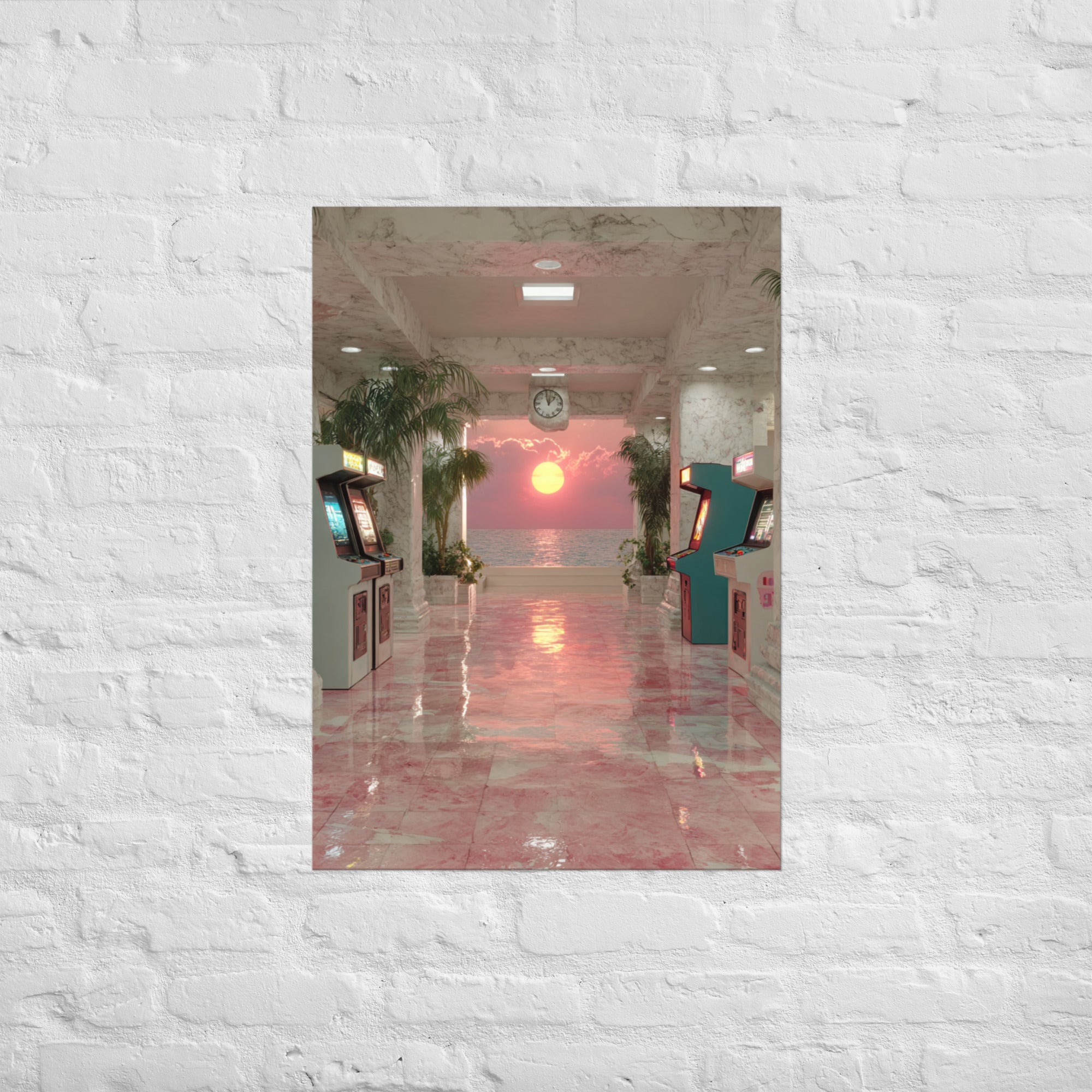 Mall of Eternal Afternoon vaporwave wall art, A1