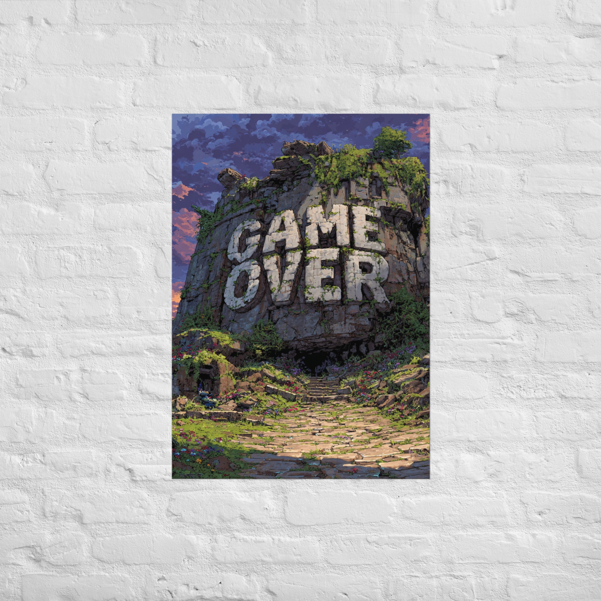 The Weight of Two Words retro gaming wall art on Enhanced Matte Paper, A1 size