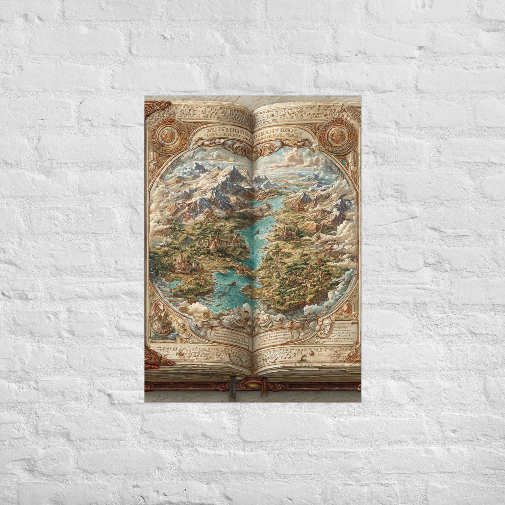 The Living Atlas overworld map wall art on Enhanced Matte Paper, A1 size