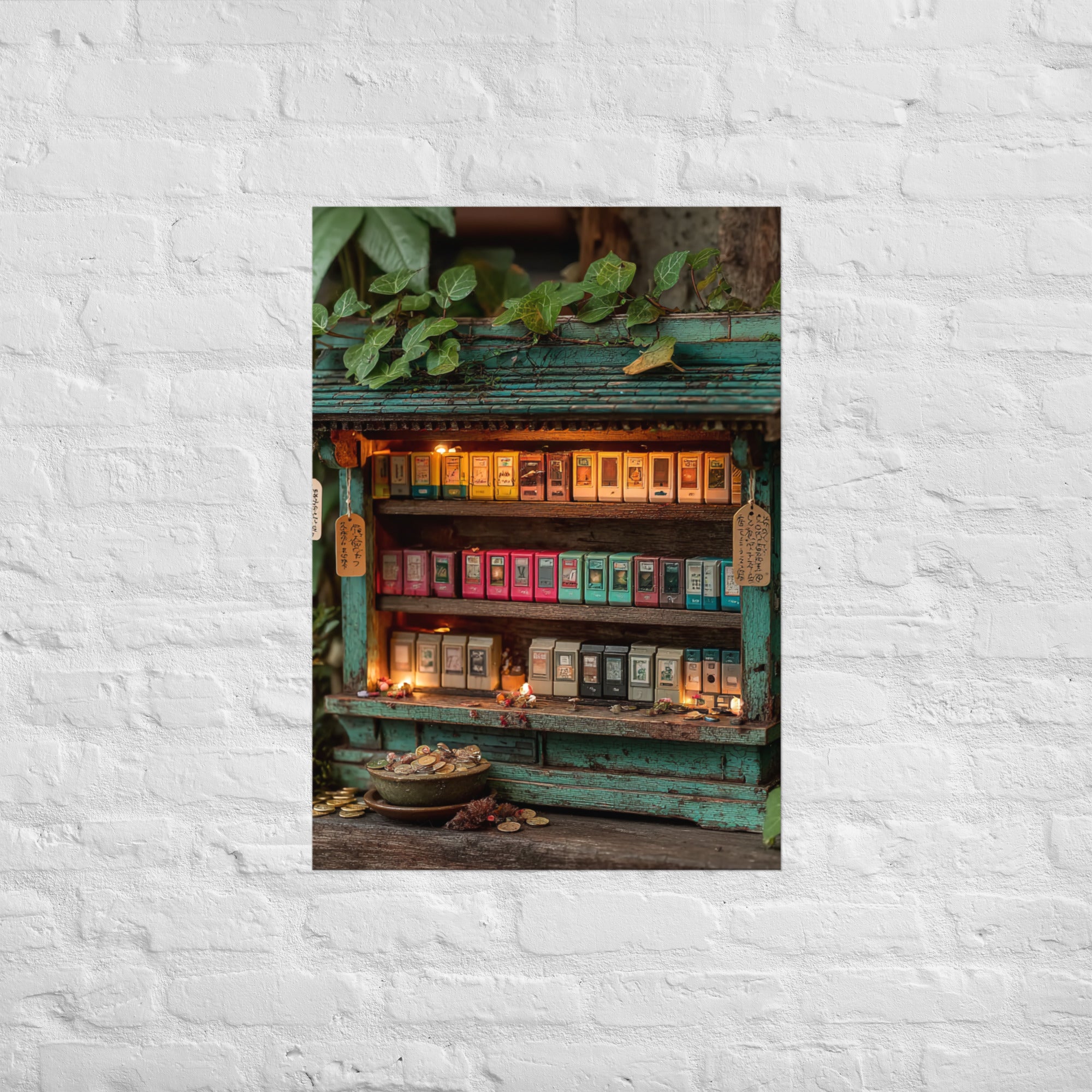 Altar of Saved Worlds retro cartridge wall art on Enhanced Matte Paper, A1 size
