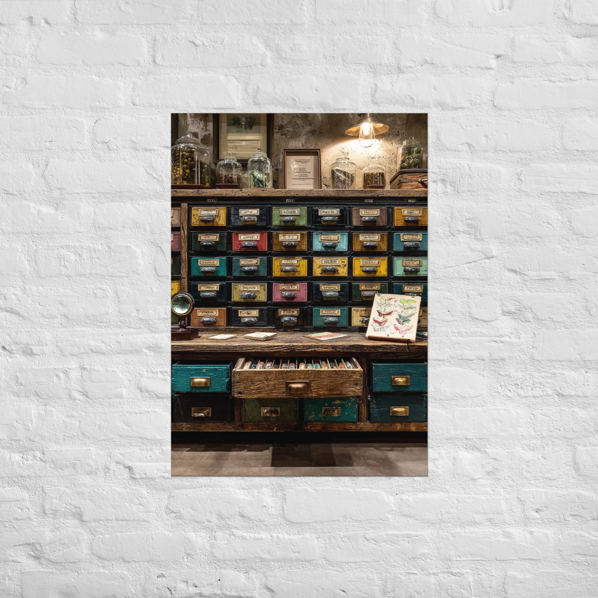 Specimen Cabinet No. 7 premium gaming wall art on Enhanced Matte Paper, A1 size