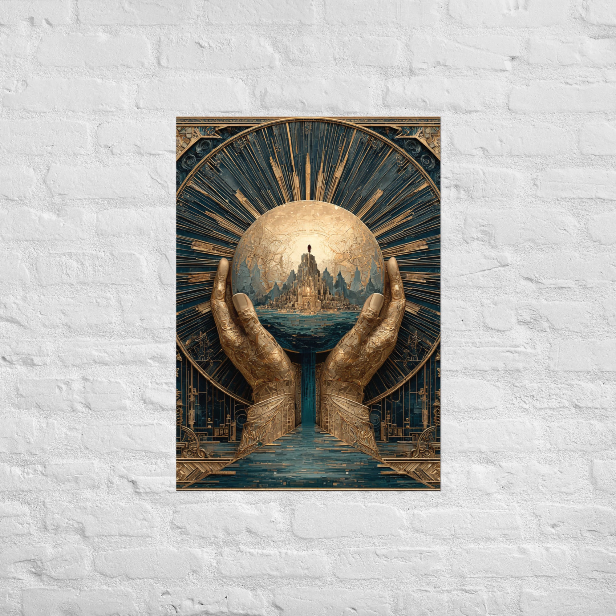 The Weight of Worlds premium gaming wall art on Enhanced Matte Paper, A1 size