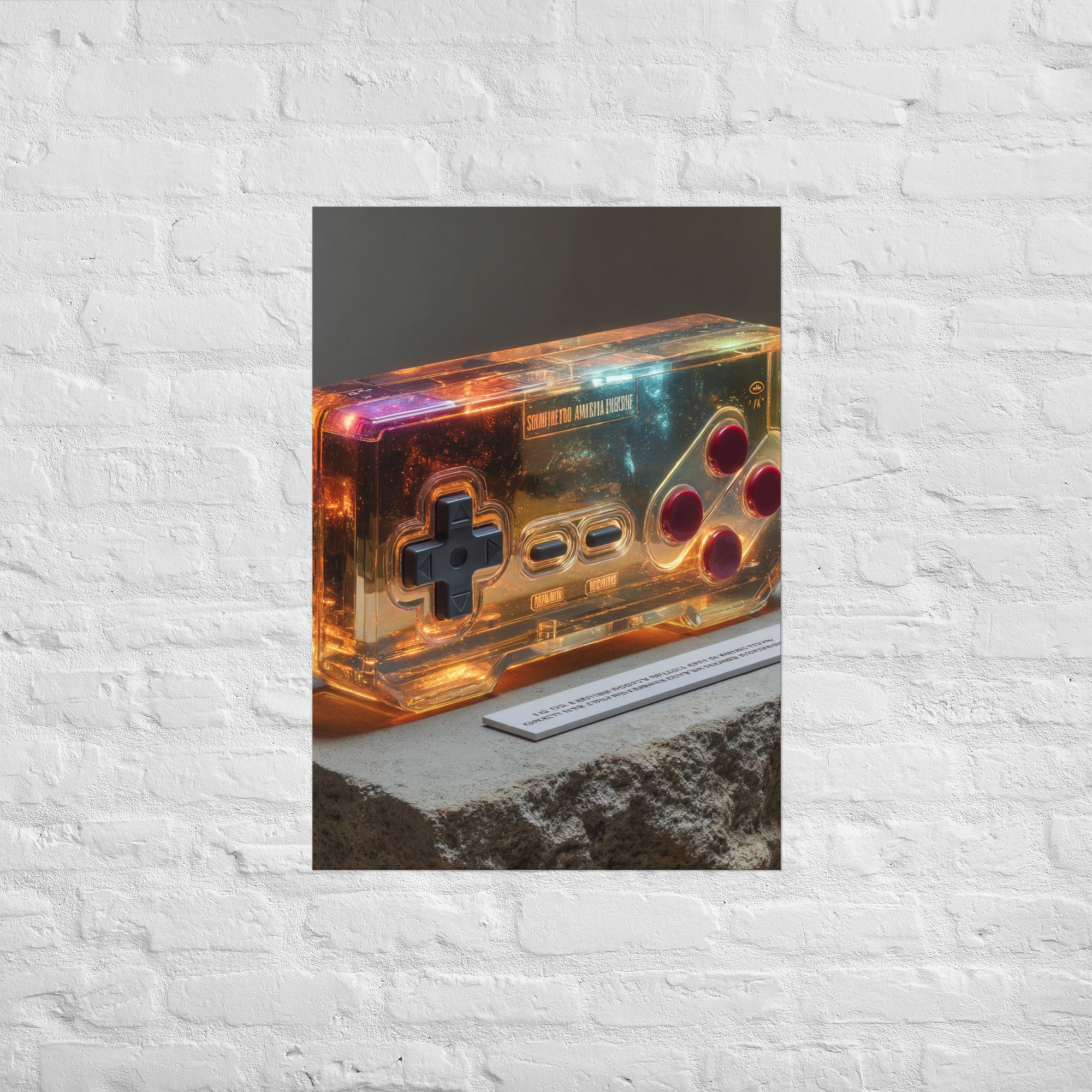 Amber Epoch vintage gaming wall art on Enhanced Matte Paper, A1 size