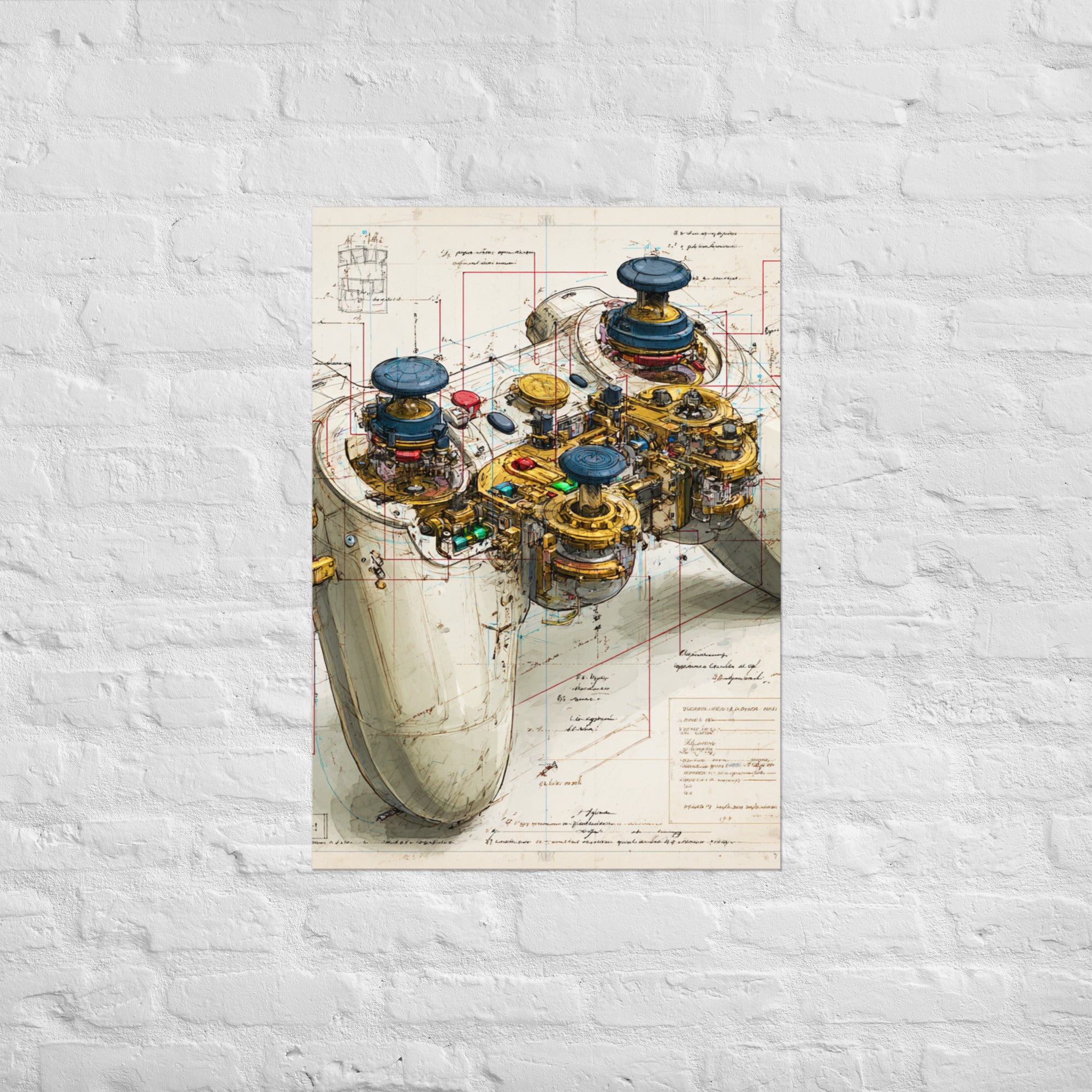 Study No. 7 gallery gaming wall art on Enhanced Matte Paper, A1 size