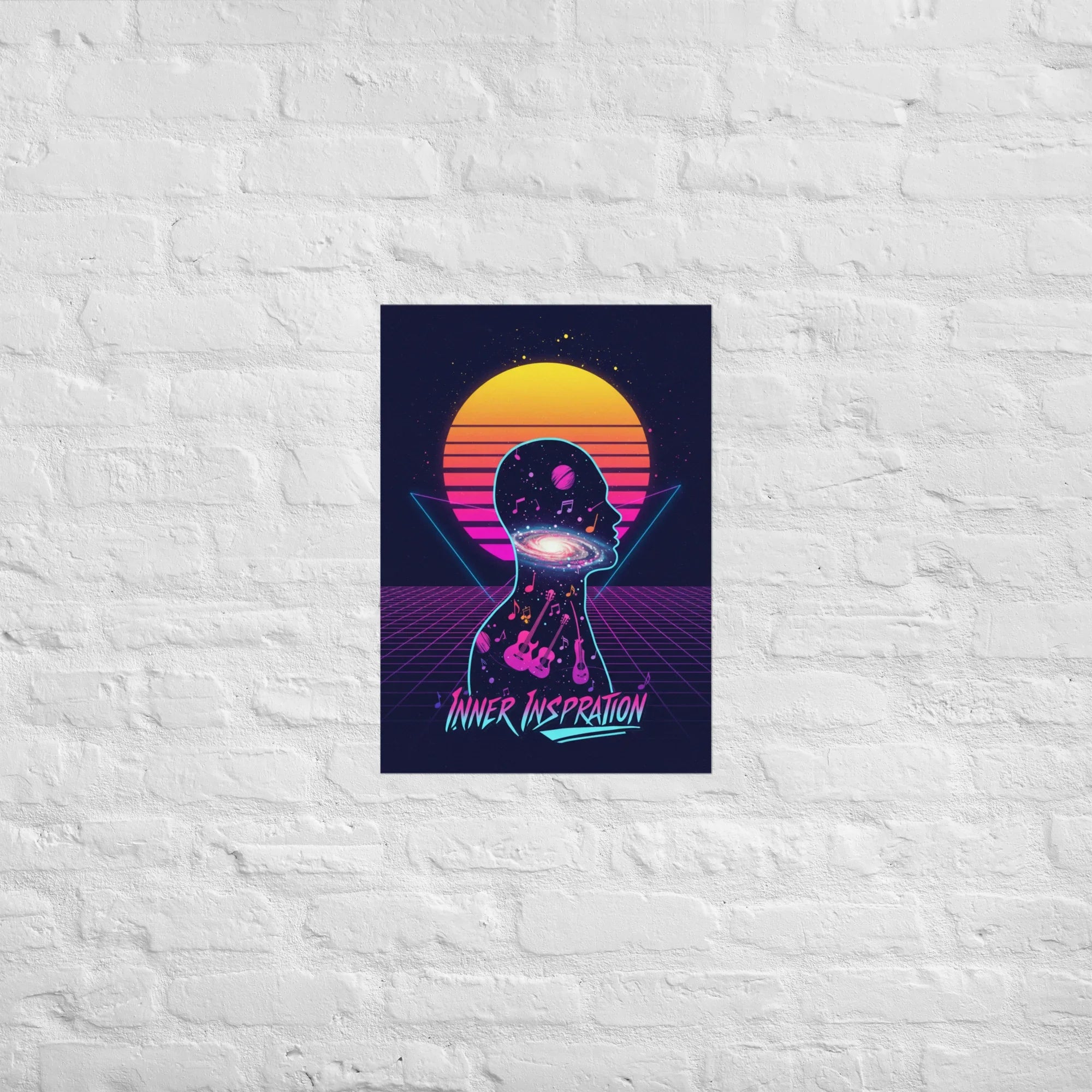 Inner Inspiration Poster – Cosmic Retro Music Mind Art - RaZits