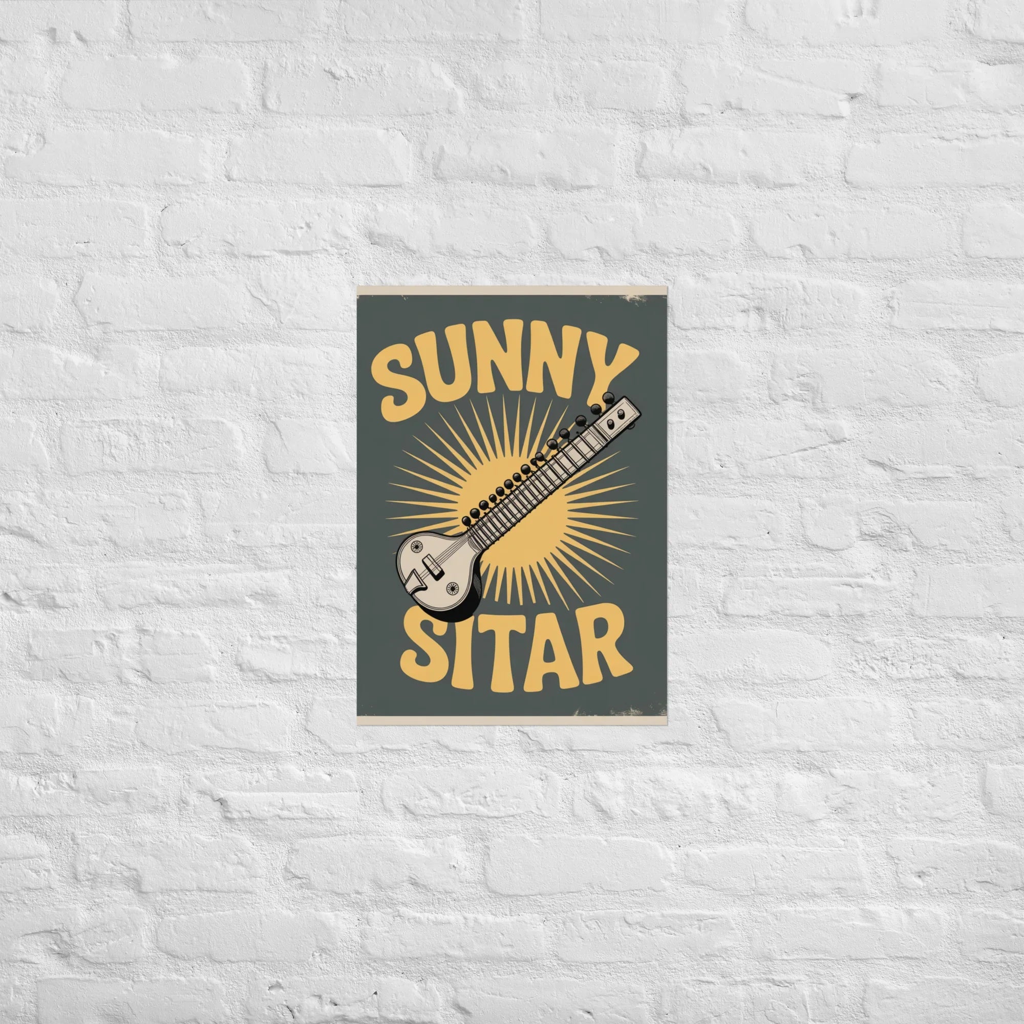 Sunny Sitar Poster – Indian Classical Vibes - RaZits