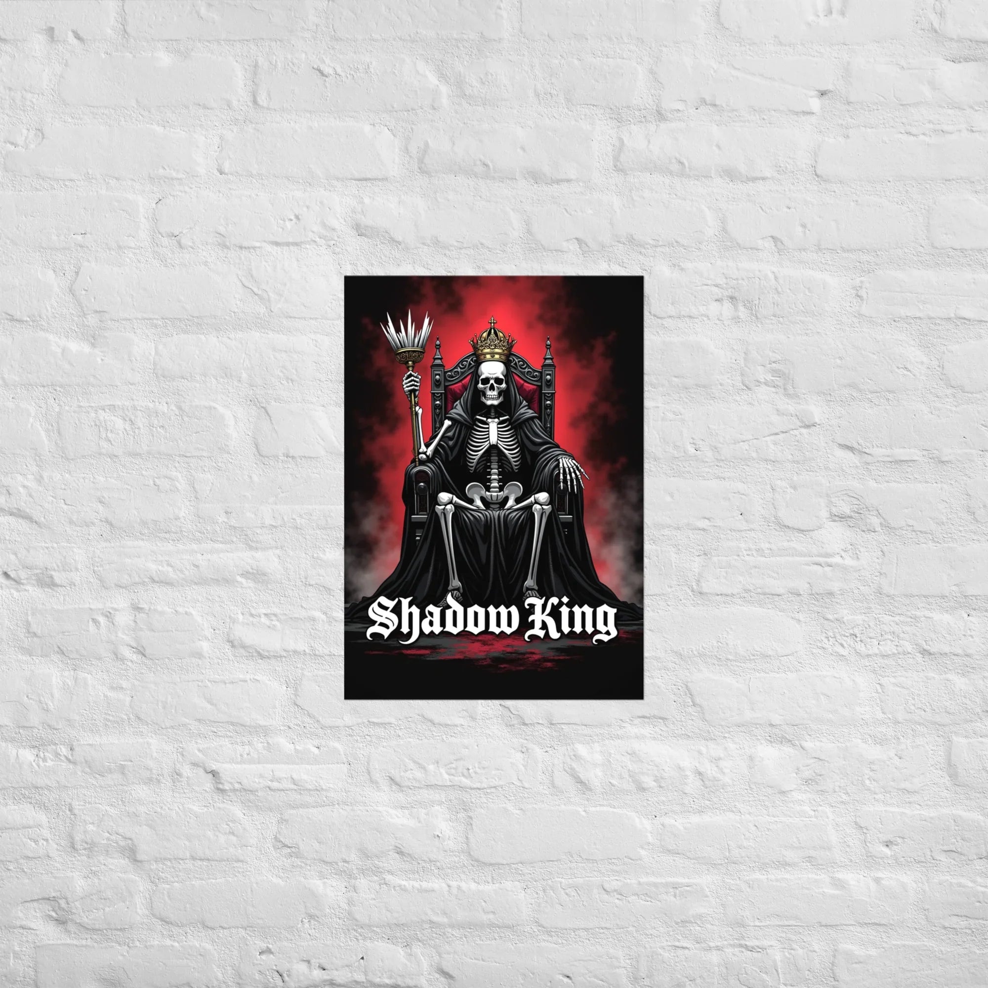 Shadow King Poster – Gothic Skull Art - RaZits